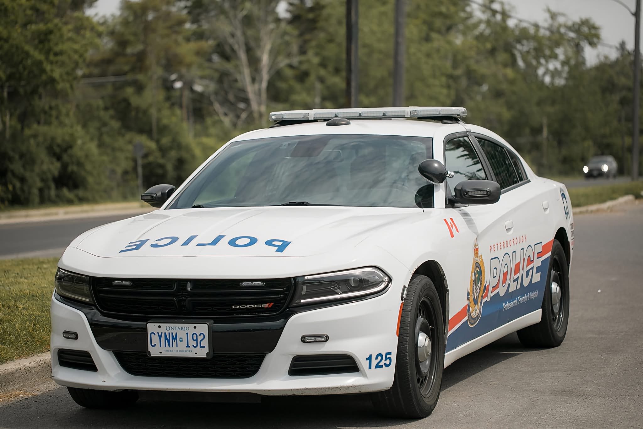A 30-year-old Peterborough man has been charged after police say a rideshare passenger was shoved from a vehicle on Goodfellow Road and suffered minor injuries.