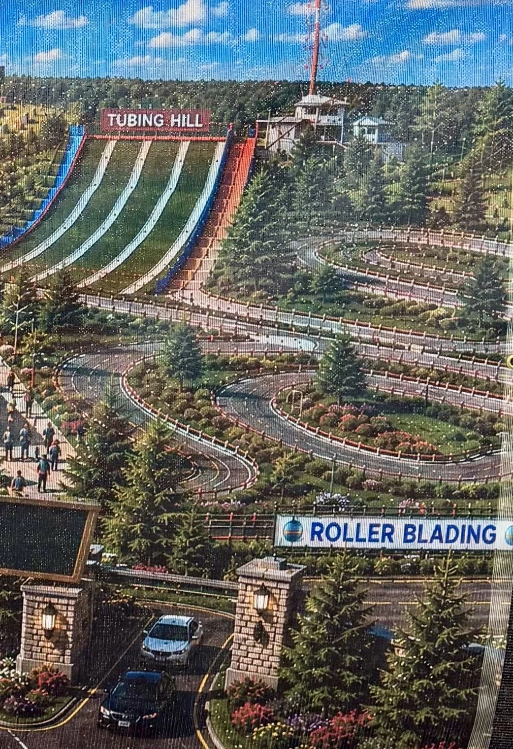 The new signs don't include an opening date, but they do offer an exciting preview of what's being planned for the former Wild Water & Wheels property. (Photo by Scott Arnold)