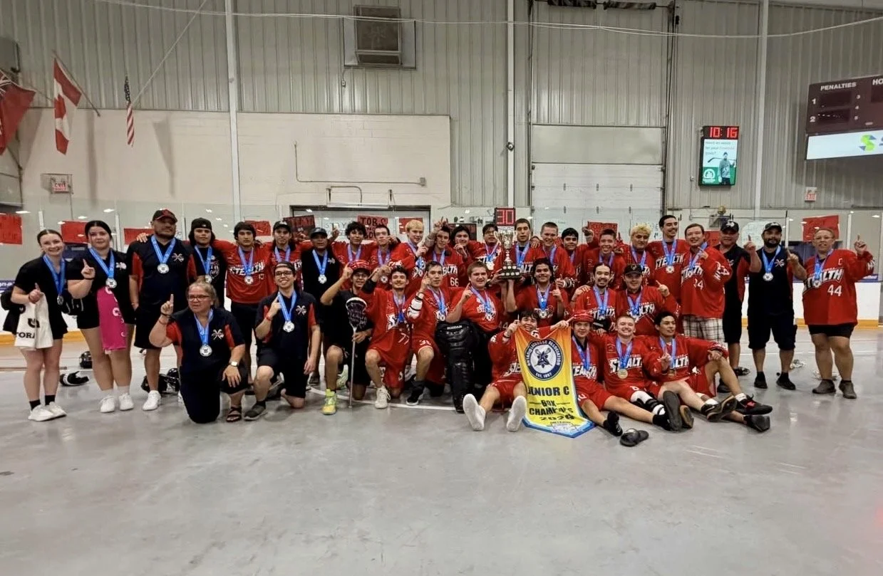 Six Nations, however, scored six times in the third period to secure the Ontario Junior C Lacrosse League (OJCLL) championship.