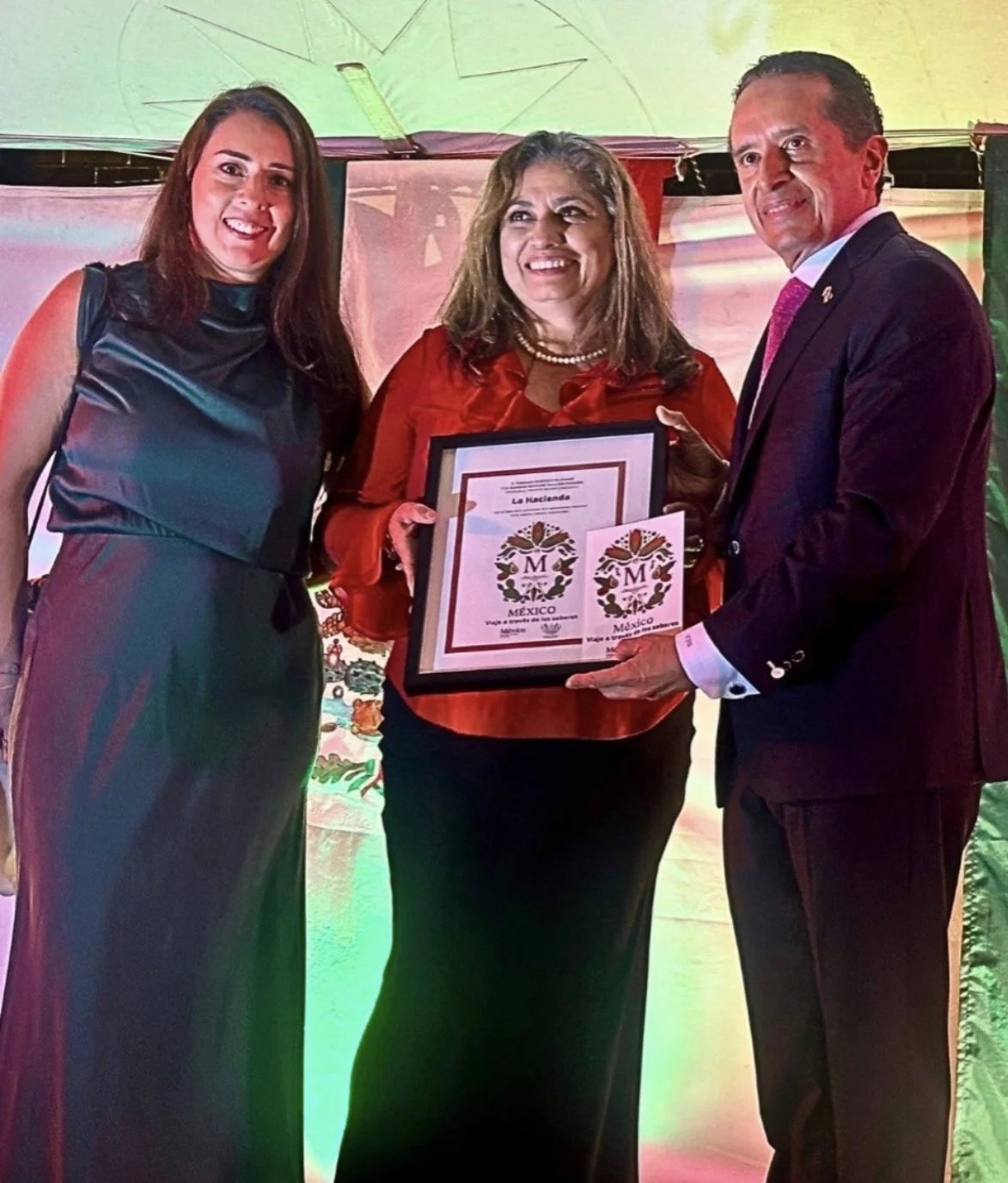 The award was presented by Mexico’s Ambassador to Canada, Carlos Manuel Joaquín González, recognizing La Hacienda’s commitment to preserving and sharing Mexican ingredients, techniques and culinary traditions.
