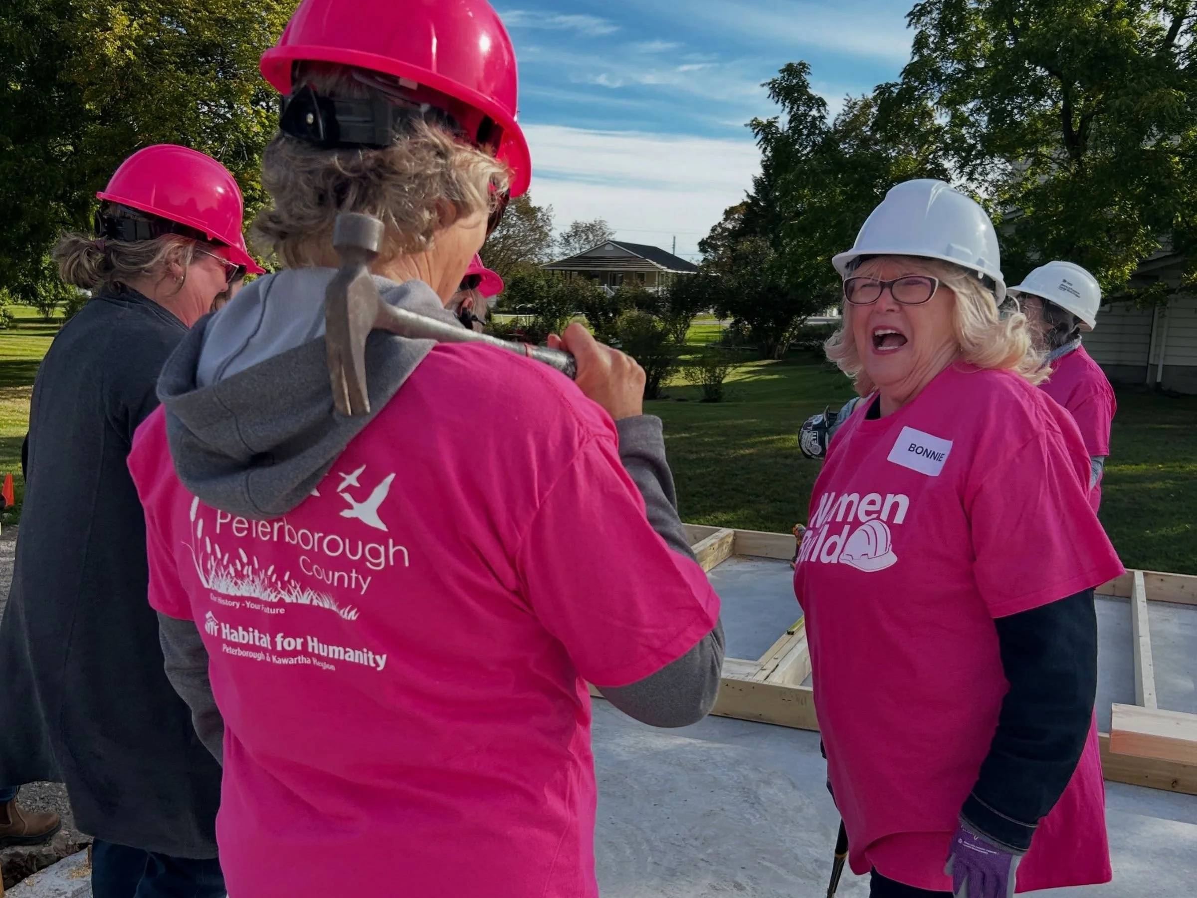 Participants took part in Women Build ’26 in Norwood, helping with construction of three affordable homes for local families.