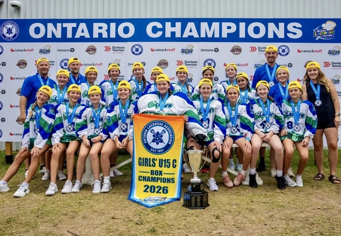 The Peterborough Girls U15 Lakers are provincial champions after defeating the Burlington Blaze in the U15 C final on Thursday at the Ontario Lacrosse Festival in Whitby.