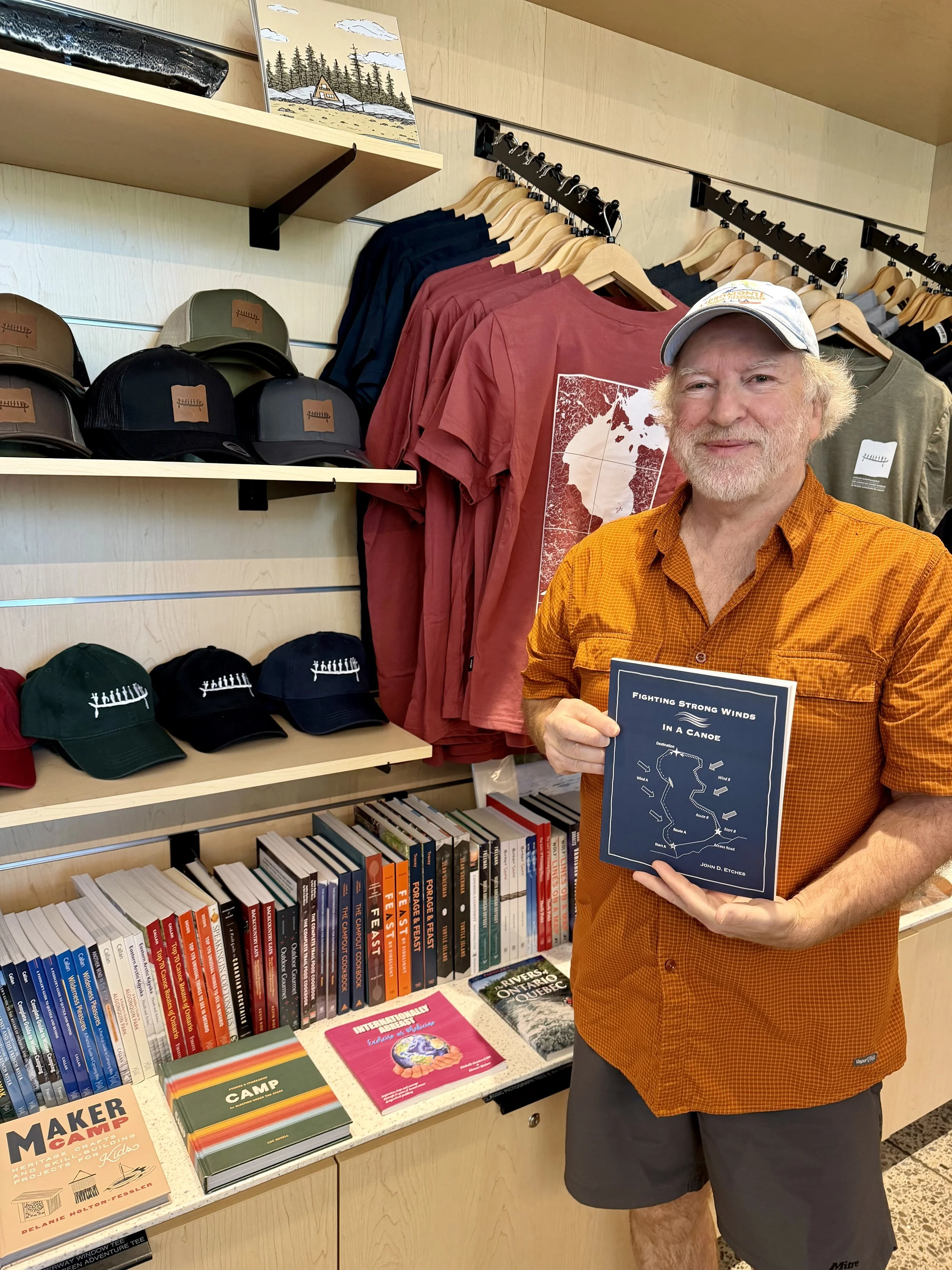 several outlets in peterborough are carrying etches new book, including the canadian canoe museum