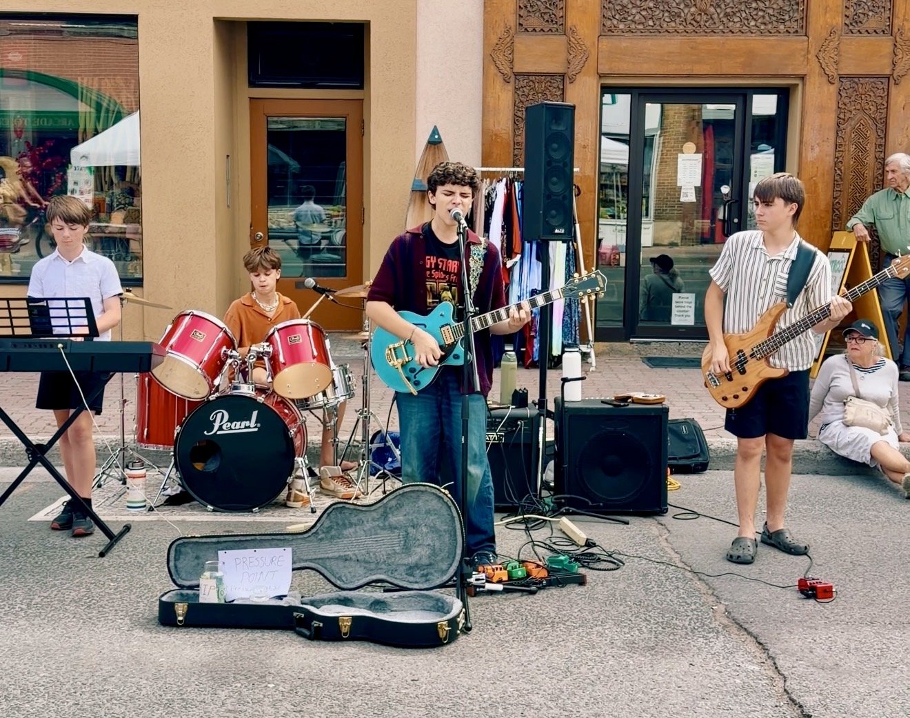 A local band formed by four young musicians at St. Anne’s Elementary School brought a soundtrack of classic hits to downtown Peterborough, and the internet took notice.