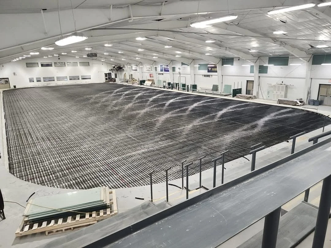 Construction continues to move ahead at the Ennismore Arena, with another major milestone reached in the facility's ice surface replacement project.