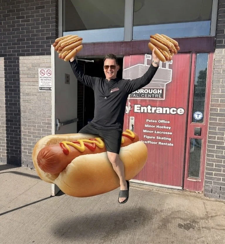 pete dalliday is excited to set a new record during lakers hot dog night