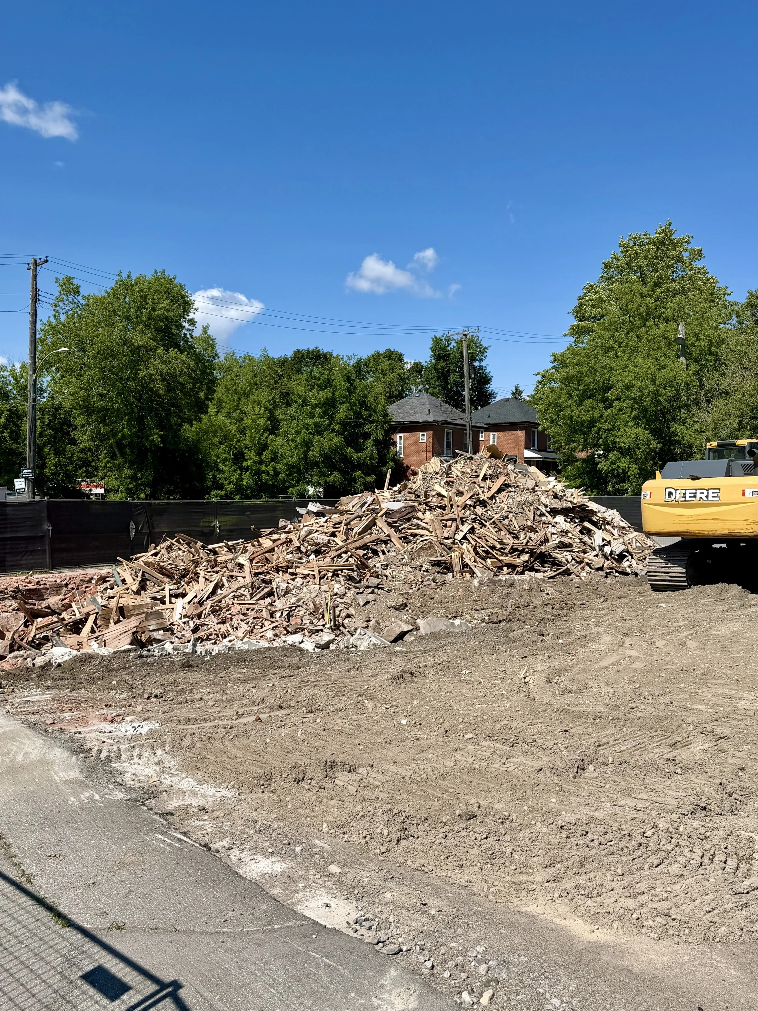 The former Mister Convenience and Harbour Front Laundry Villa has been demolished at the corner of Reid Street and Parkhill Road.