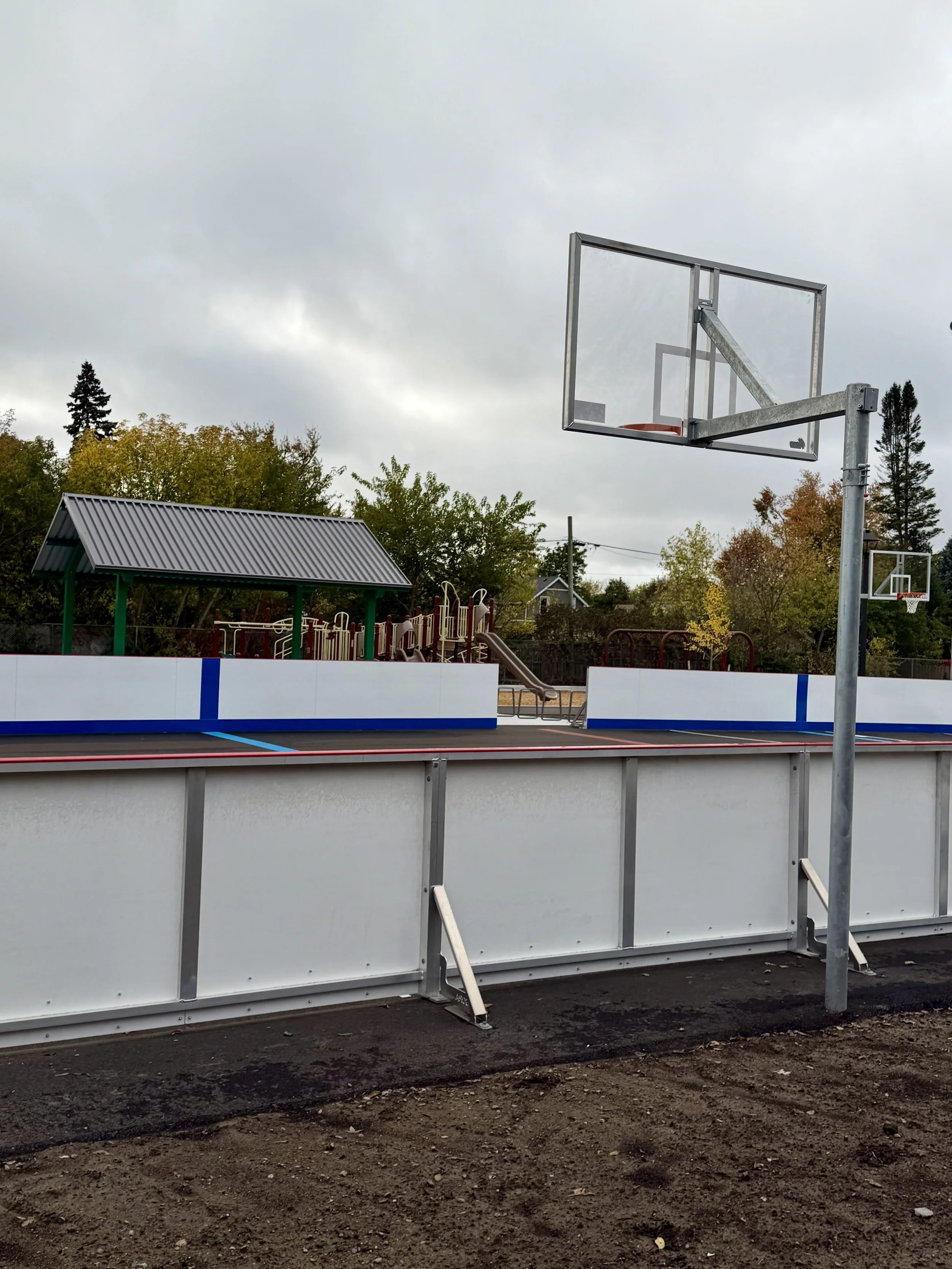 Knights of Columbus Park in downtown Peterborough is nearing the finish line on a major redevelopment, with new recreation and family-friendly features coming to the space at 5 Park Street North.