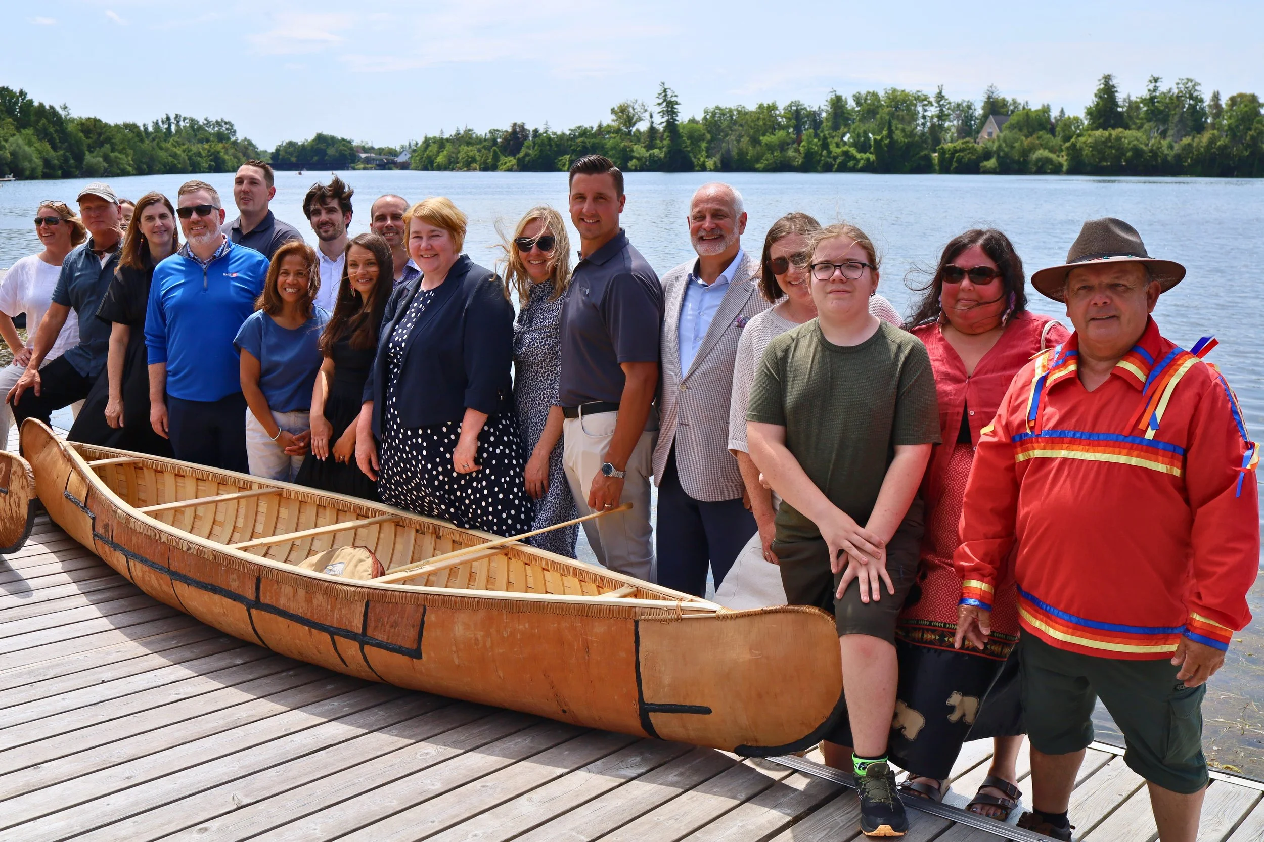 After spending three weeks building a traditional birch bark canoe in front of visitors, renowned Mi’kmaq artisan Todd Labrador has officially launched the finished canoe on the water at The Canadian Canoe Museum.
