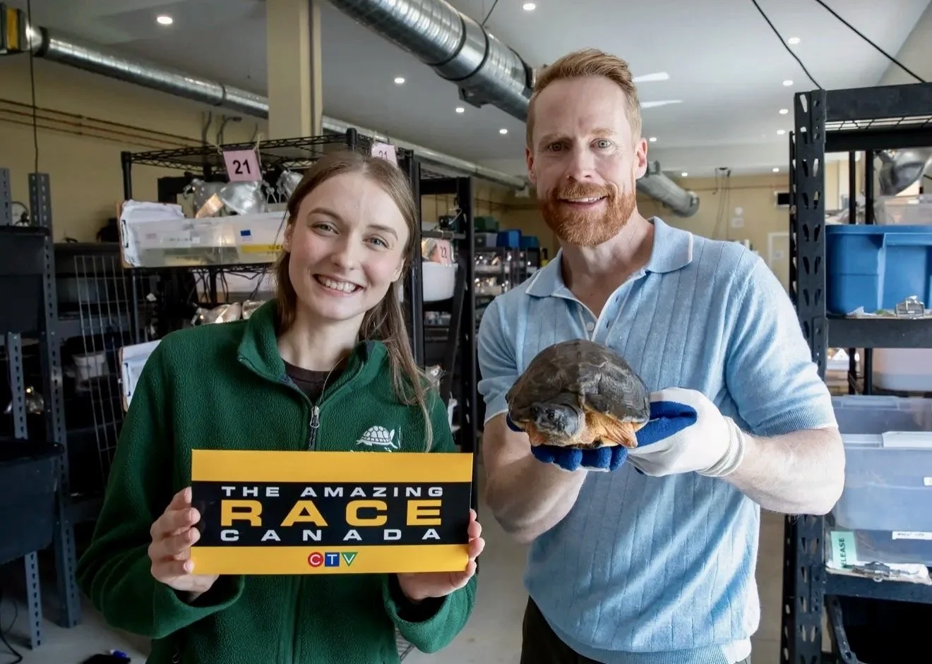 From there, the race continued to the Ontario Turtle Conservation Centre, where teams had to clean a turtle tank before heading east to Bobcaygeon.