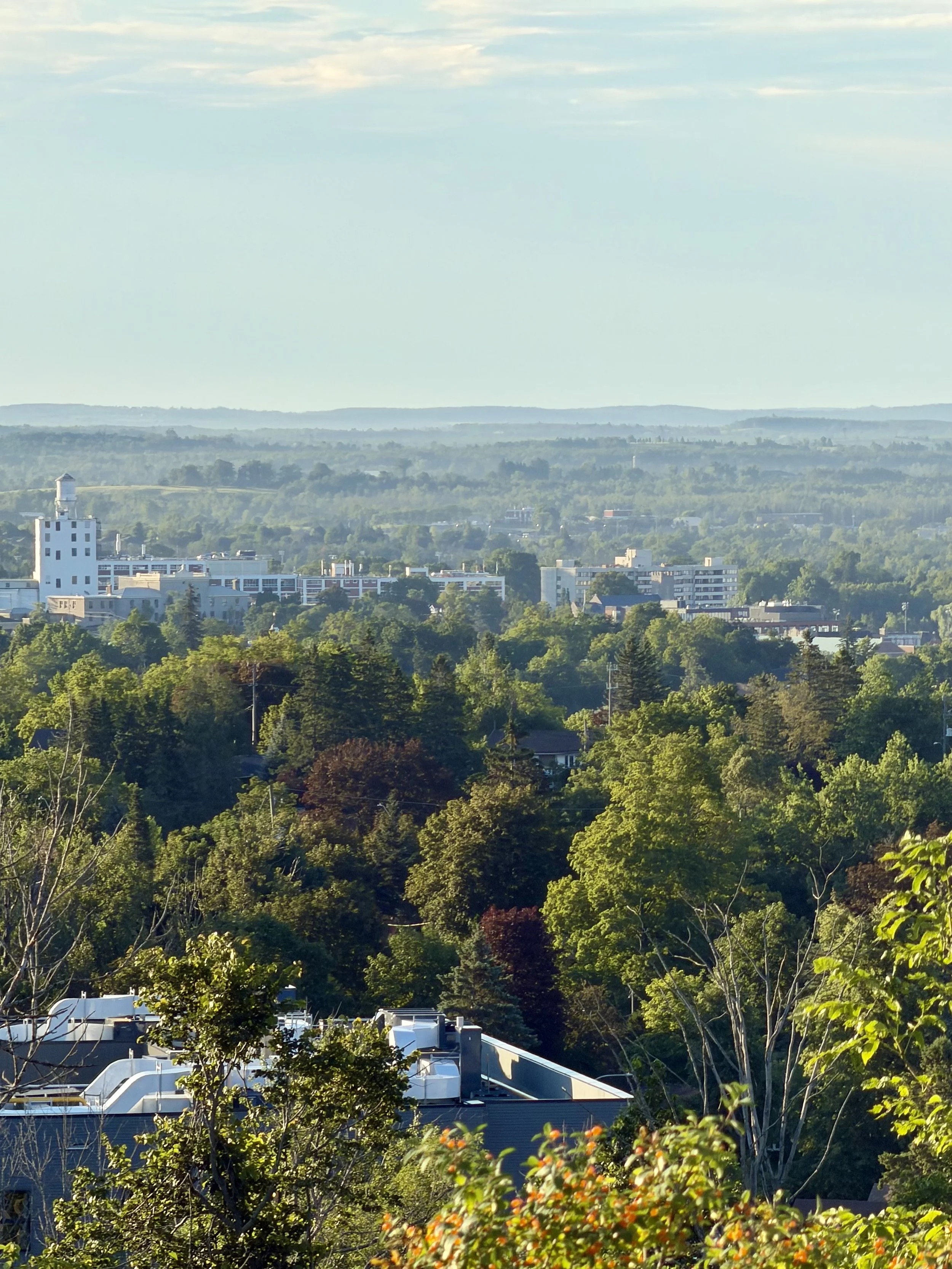 Air quality improved Friday morning, offering clearer skies across Peterborough ahead of the expected return of wildfire