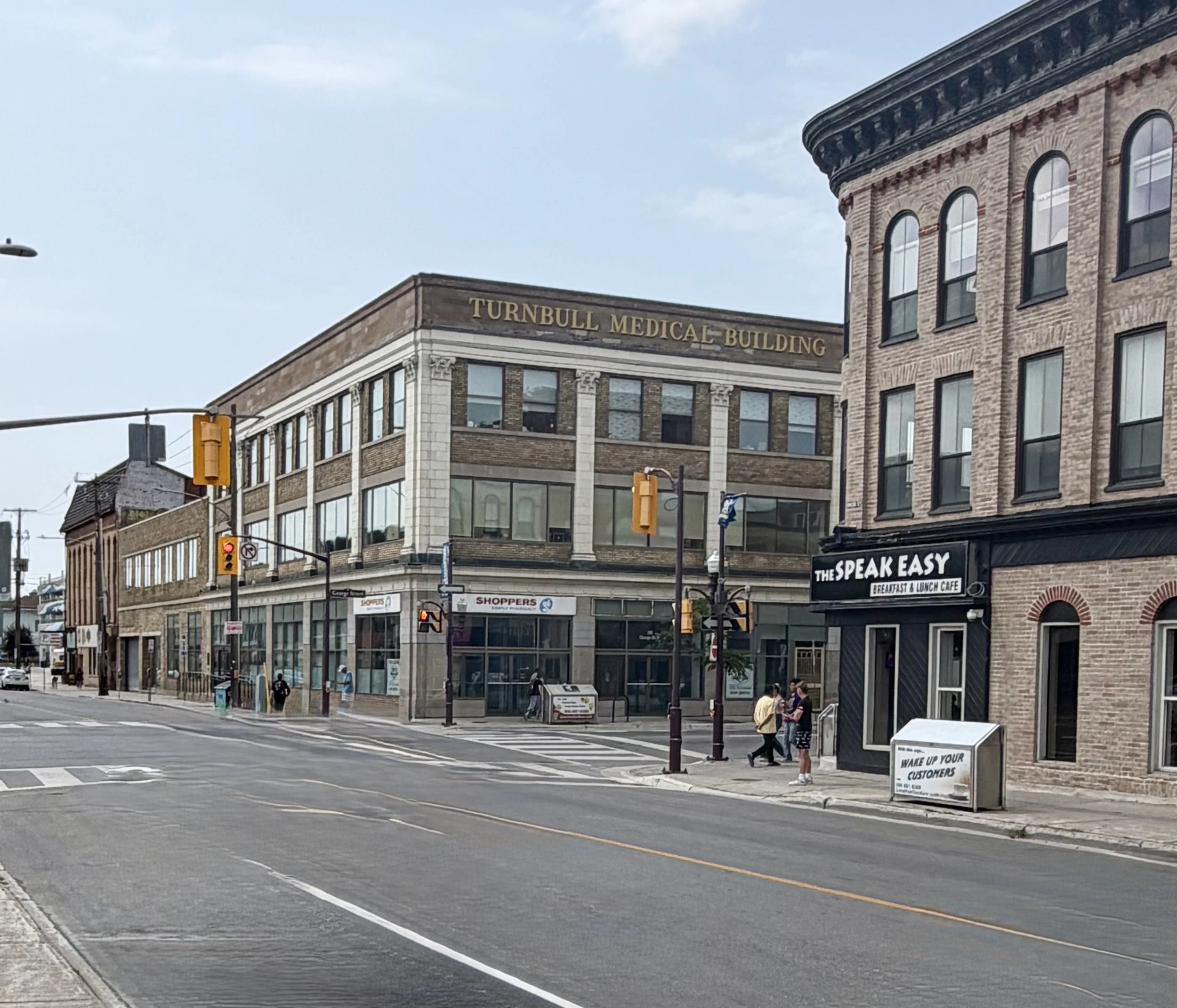 downtown peterborough corner of simcoe and george
