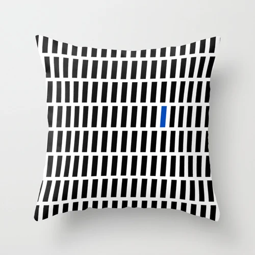 stand in blue - throw pillow