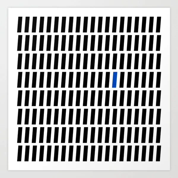 stand in blue - art print