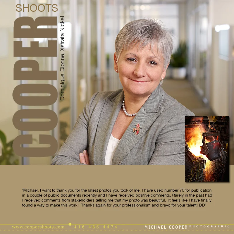 Dominique Dionne - Testimonial. Shot at the Xstrata Nickel head offices.