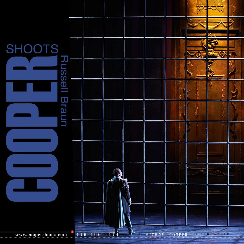 Russell Braun - as Conte di Luna in the Canadian Opera Company’s production of Il Trovatore, 2012. Conductor Marco Guidarini, director Charles Roubaud, set designer Jean-Noël Lavesvre, costume designer Katia Duflot and lighting designer Marc Delamézière. 