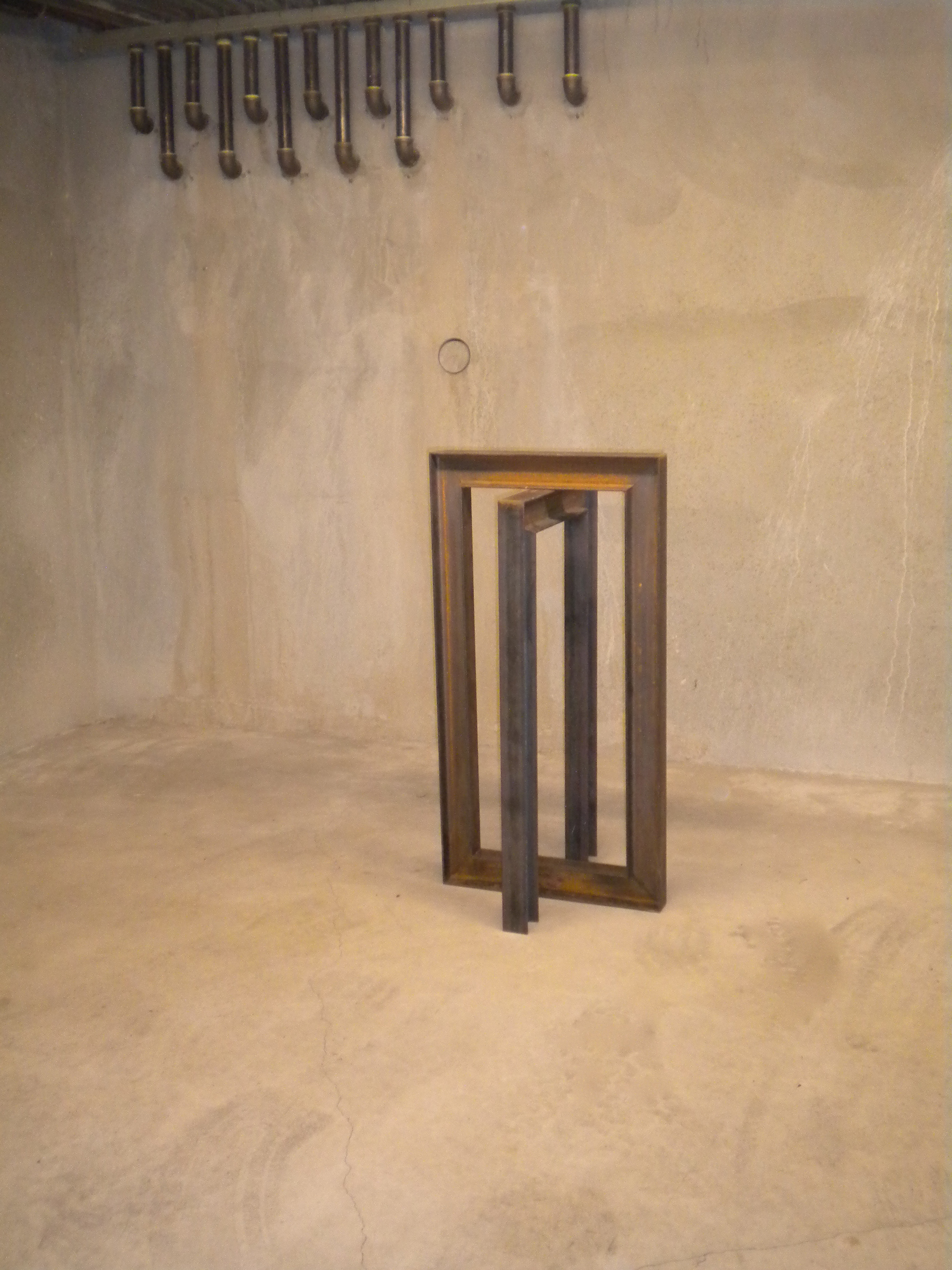  access.  45”x 20”.  Salvaged steel i-beam.  