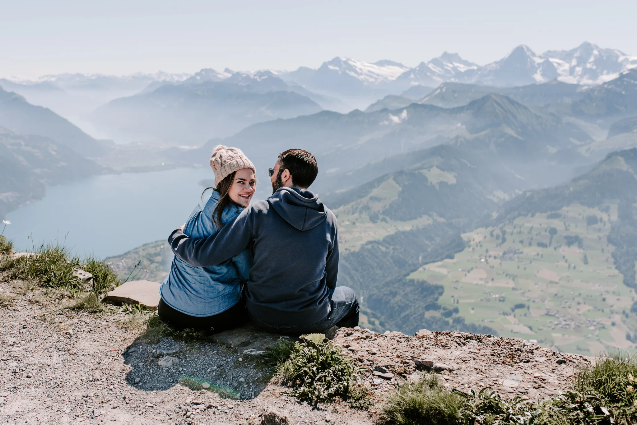 Hubby and I at the top of Mount Niesen, Switzerland.