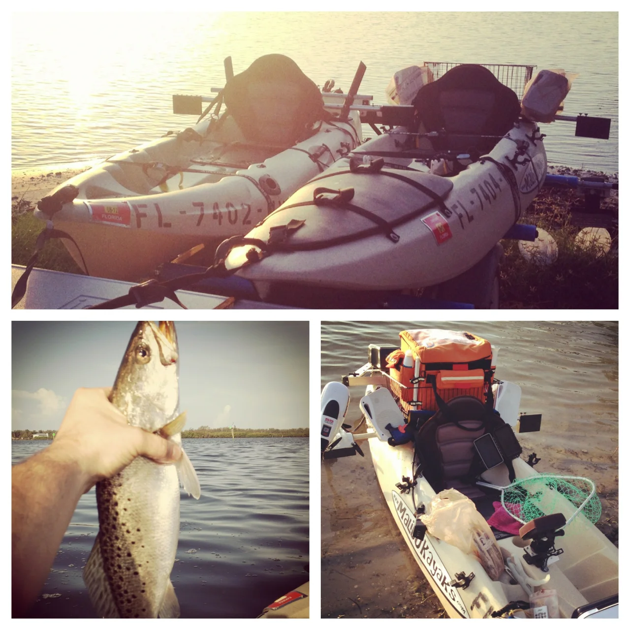 Kayak fishing in Florida with my dad