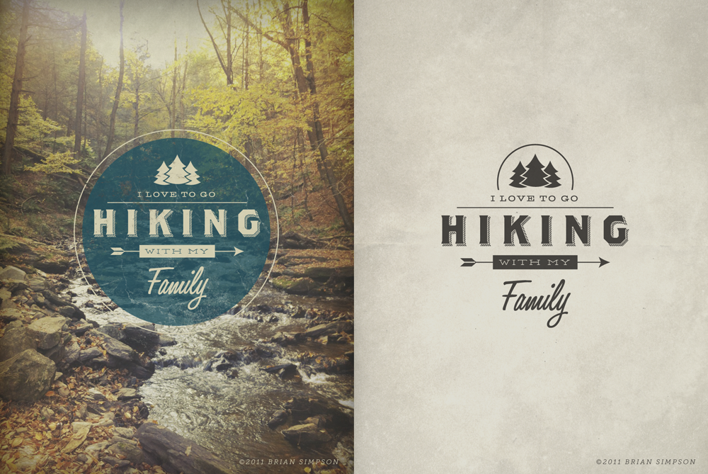(via Dribbble - Hiking by Brian Simpson)