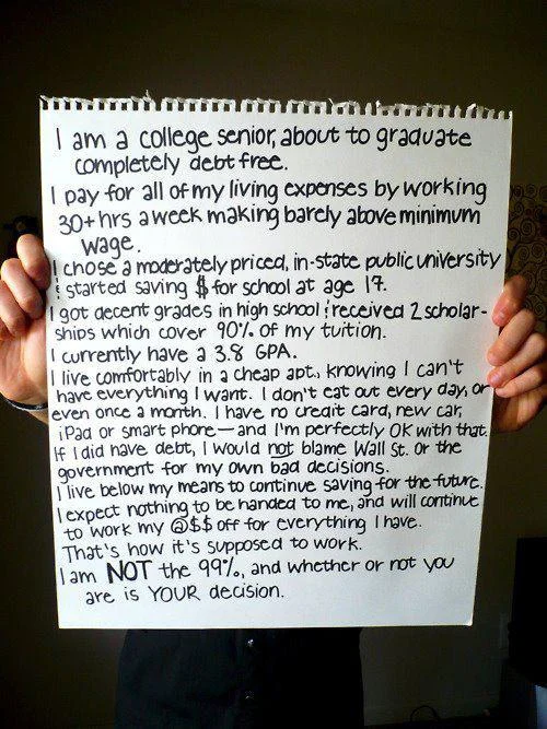 Go “occupy”….a place of employment!  If you can’t find one…make one!  The problem isn’t other people making more money than you…it’s you who feel entitled because you’re a living, breathing Ameri…