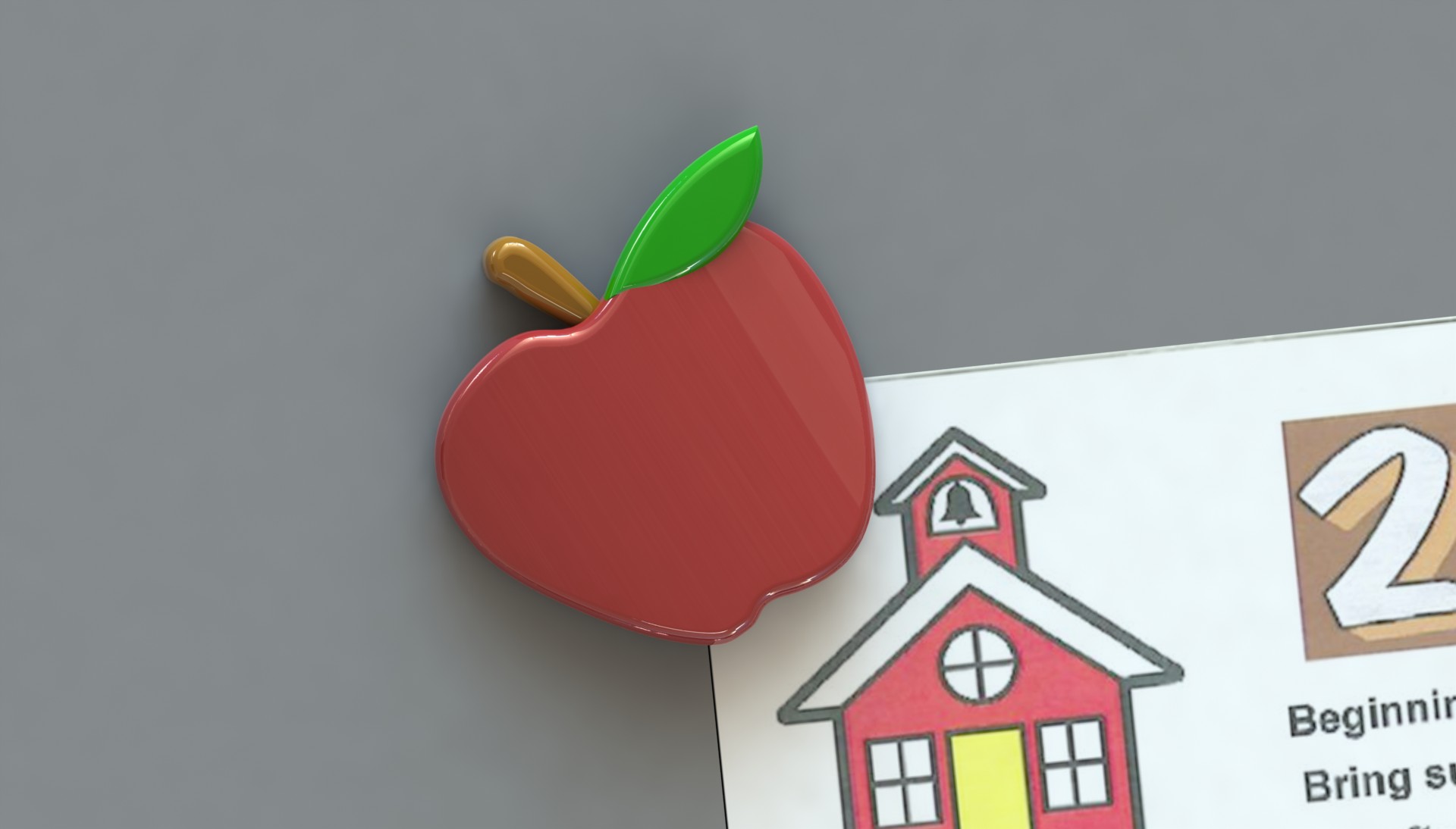  Rendered apple Corner Keeper on&nbsp;bulletin board 