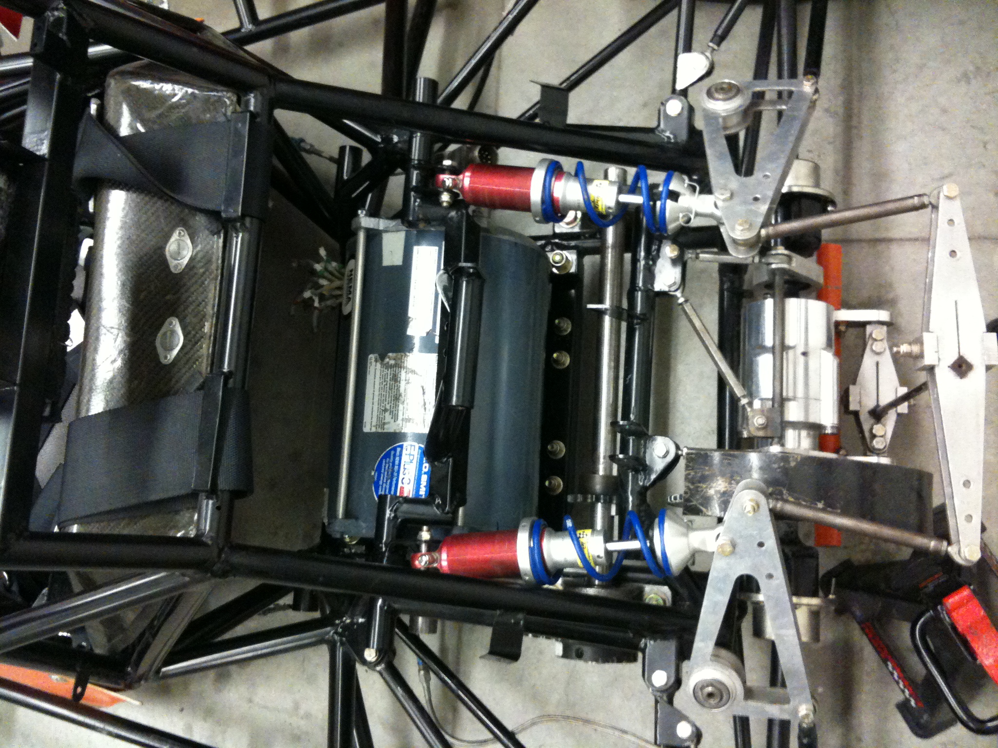  Rear end of the car during assembly - top view 
