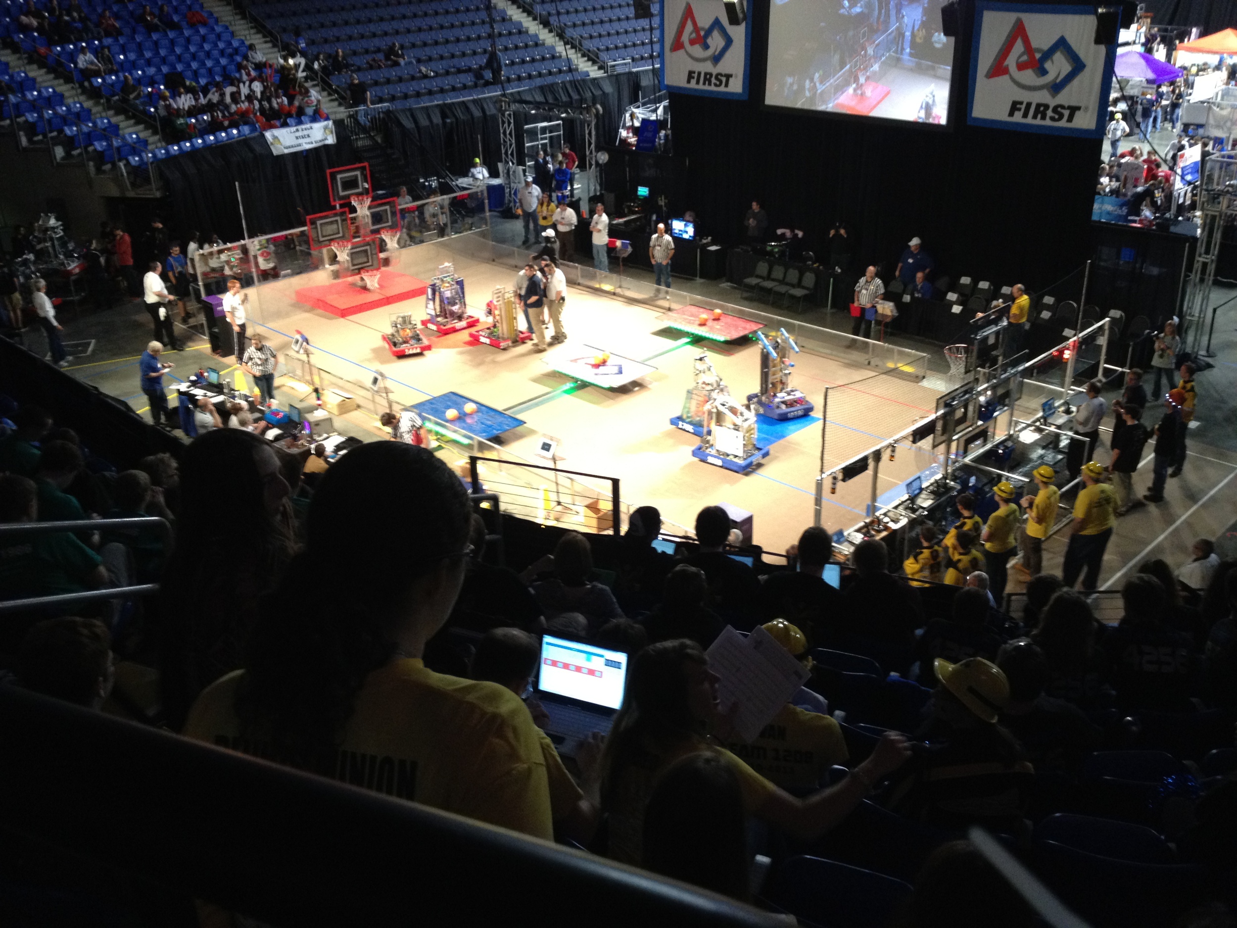  View from the Team 1208 section at the 2012 St. Louis Regional 