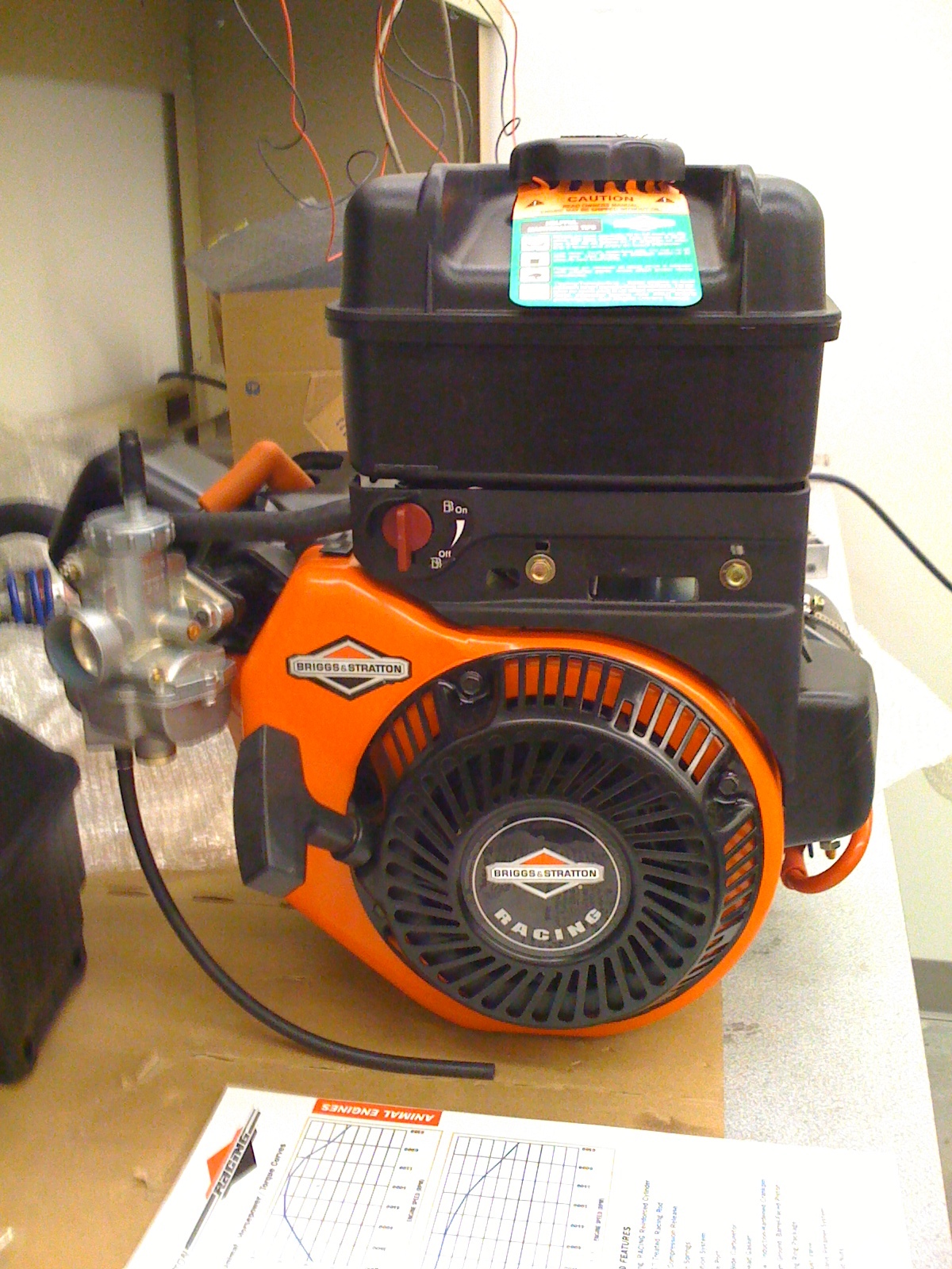  Briggs and Stratton, Animal 206cc racing engine &nbsp;(used as hybrid generator) 