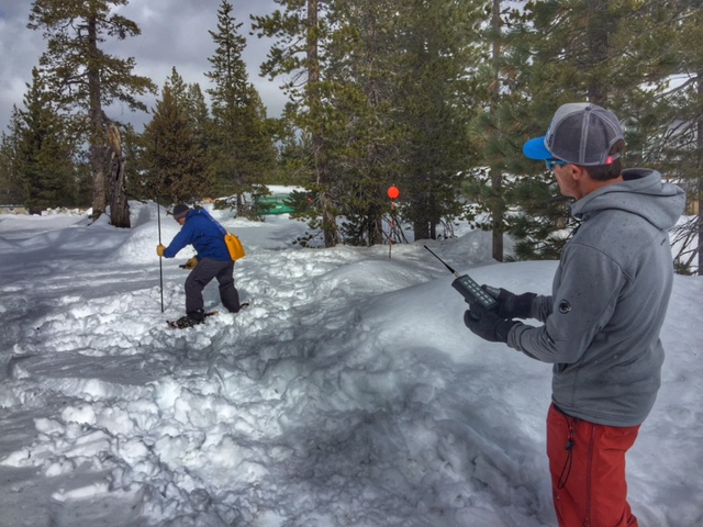 Todd Offenbacher and Mike Mosca practice searches at the new Beacon Basin located at the Lake Valley Fire Protection District (LVFPD) station in Meyers