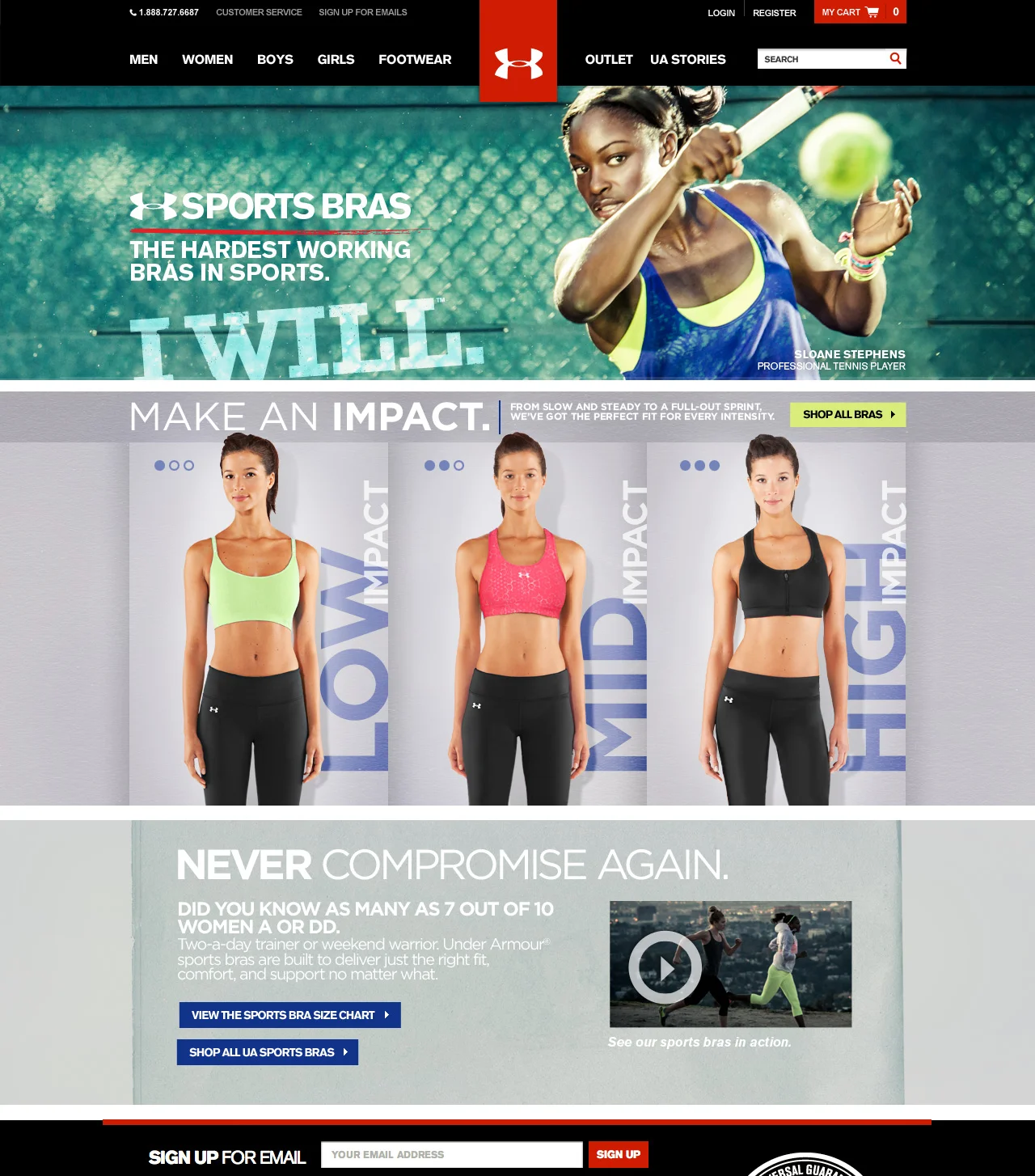 I WILL : Sports Bra Landing Page