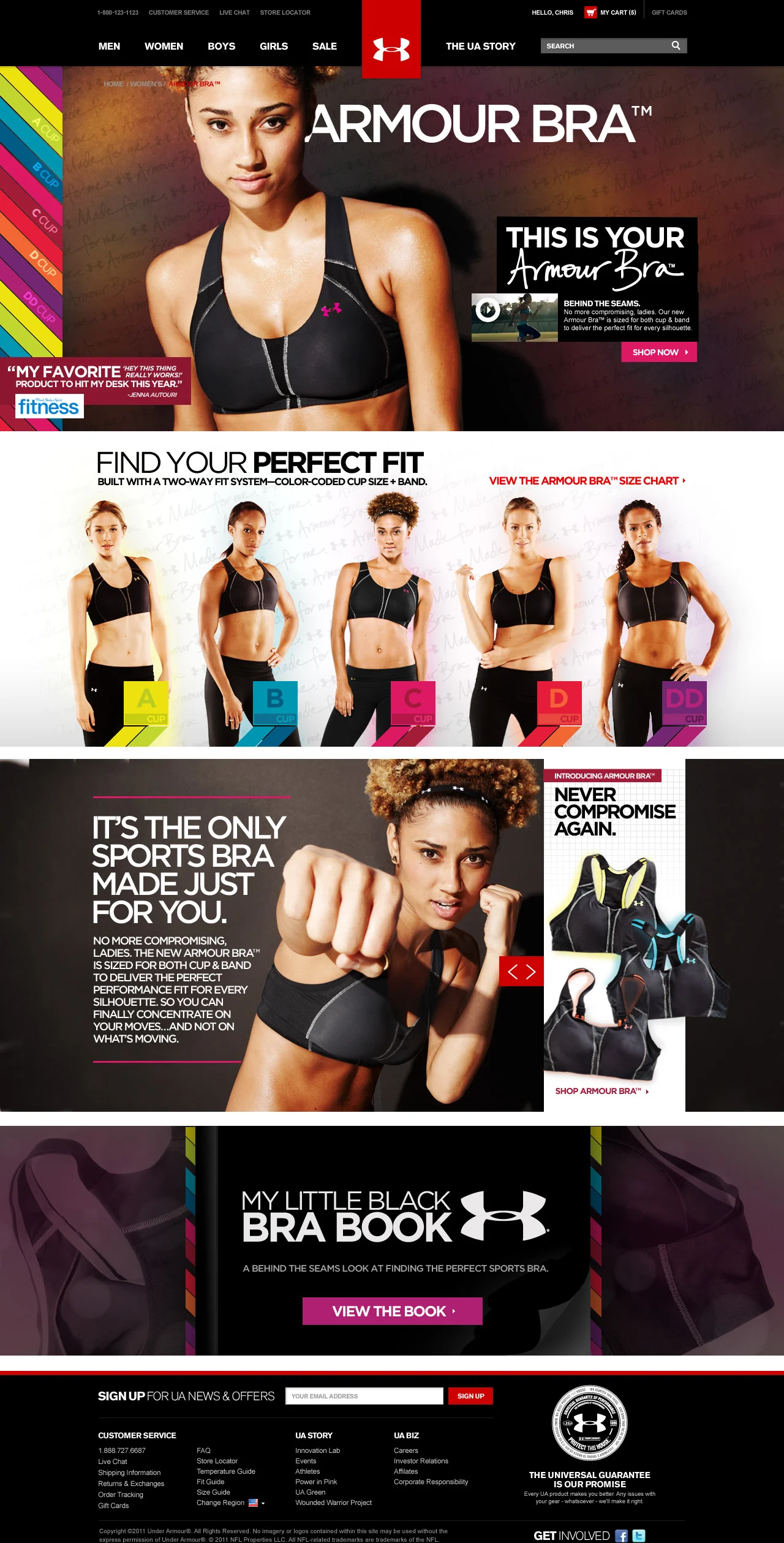 ArmourBra™ Landing Page