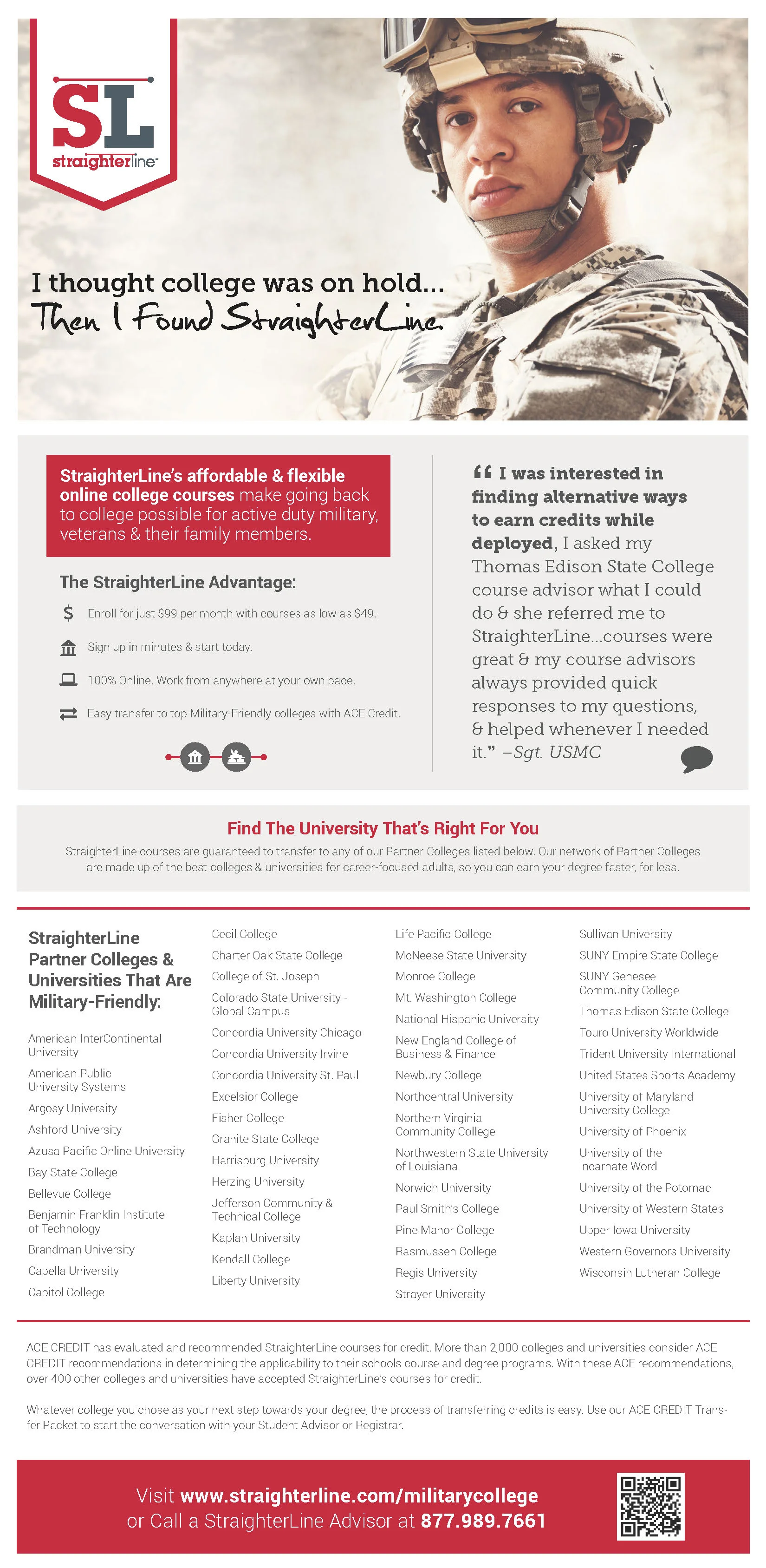Military Partnership Half Page Ad