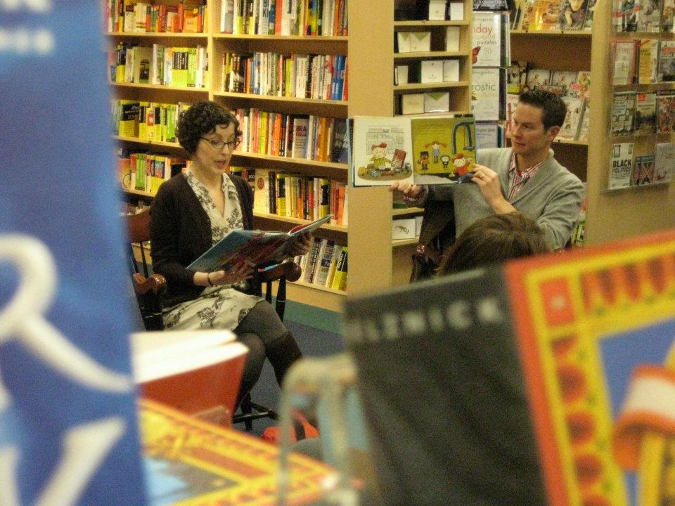 Kara LaReau reads with me at Porter Square Books Cambridge, MA