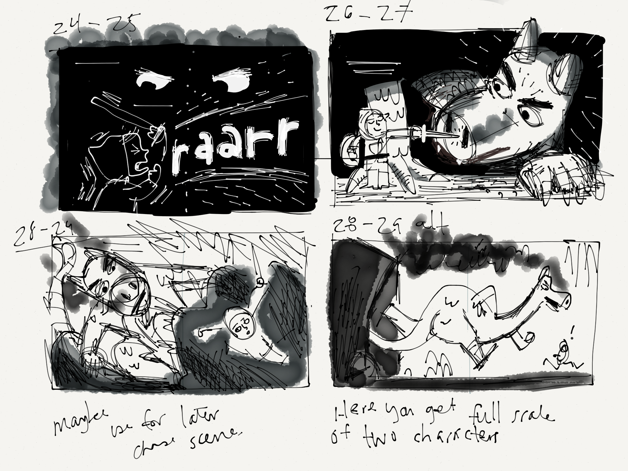 Thumbnails to help get pacing/page breaks squared away. 