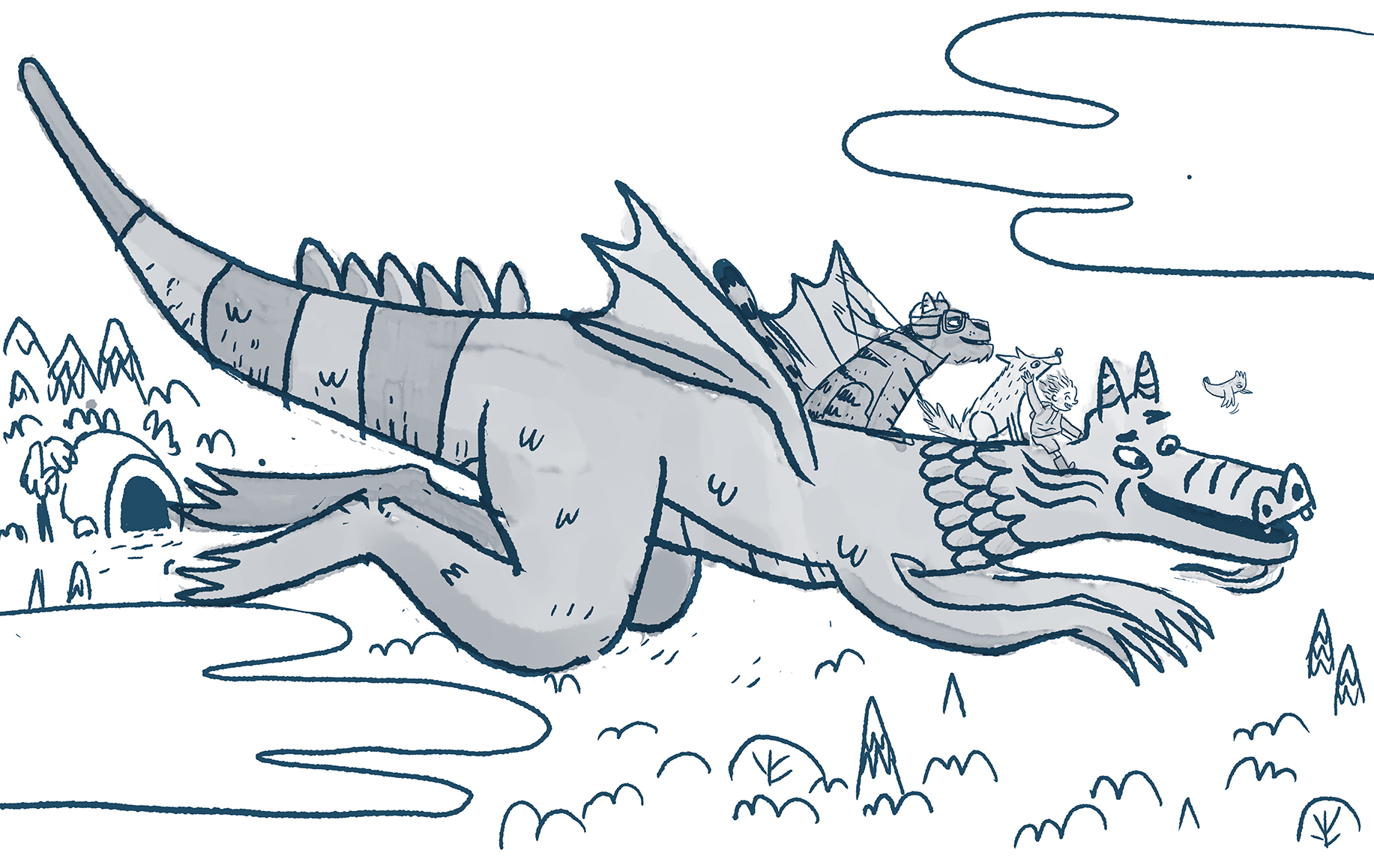 An idea for the rear endpapers.