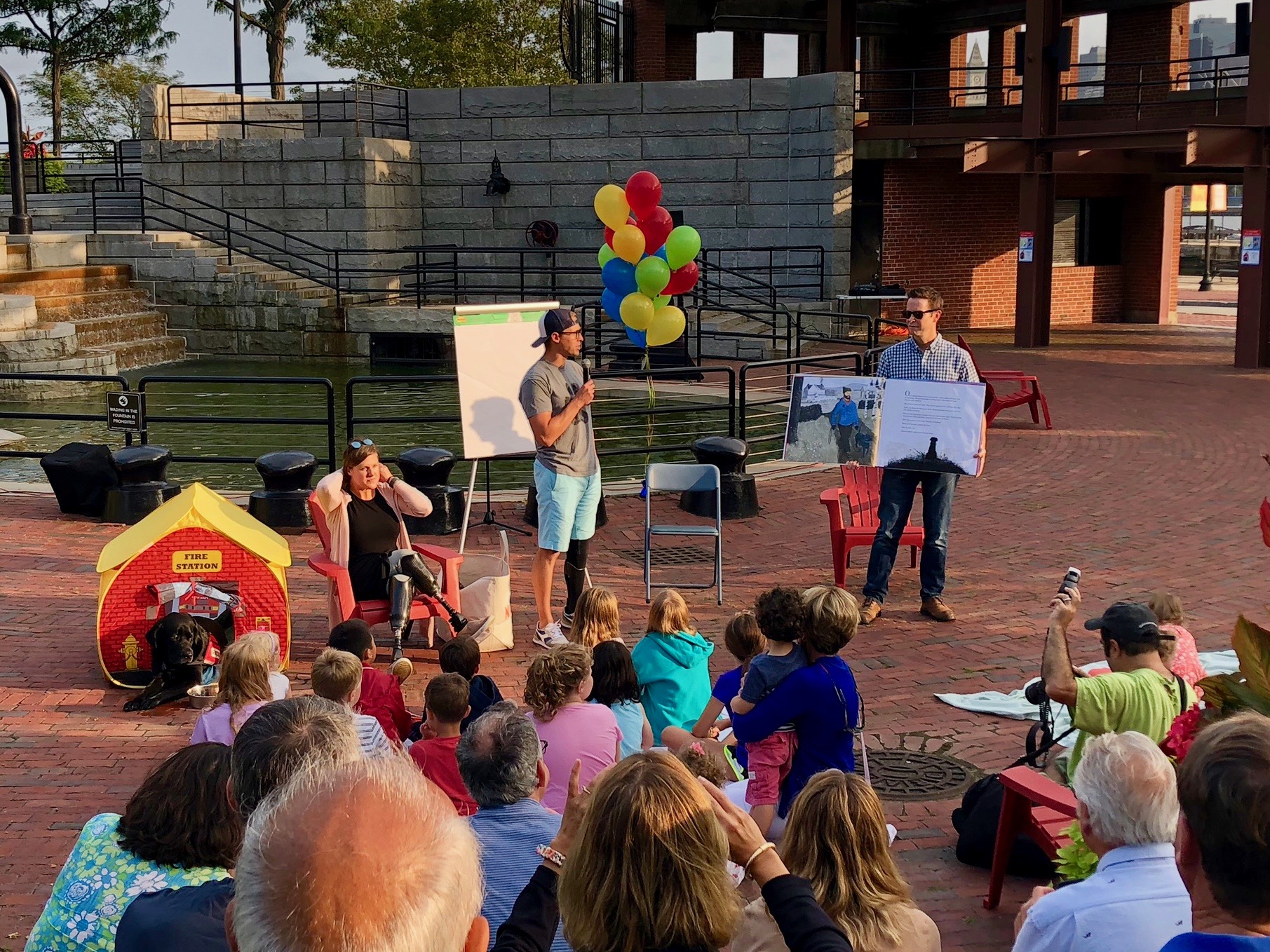 Here’s Patrick reading from a HUGE version of our book. Perfect for events like these.