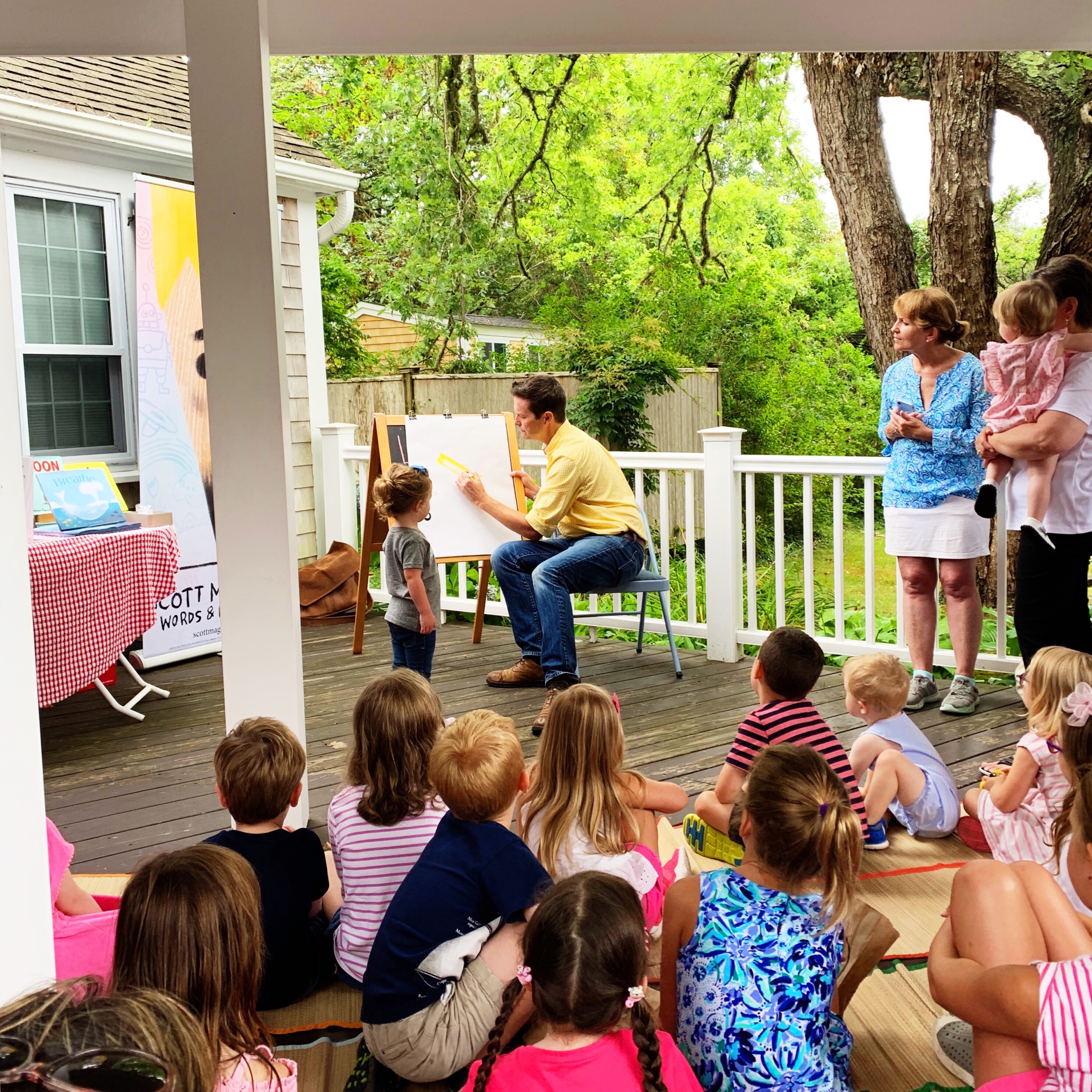 At Where the Sidewalk Ends in Chatham MA Wednesday AM Storytime. 