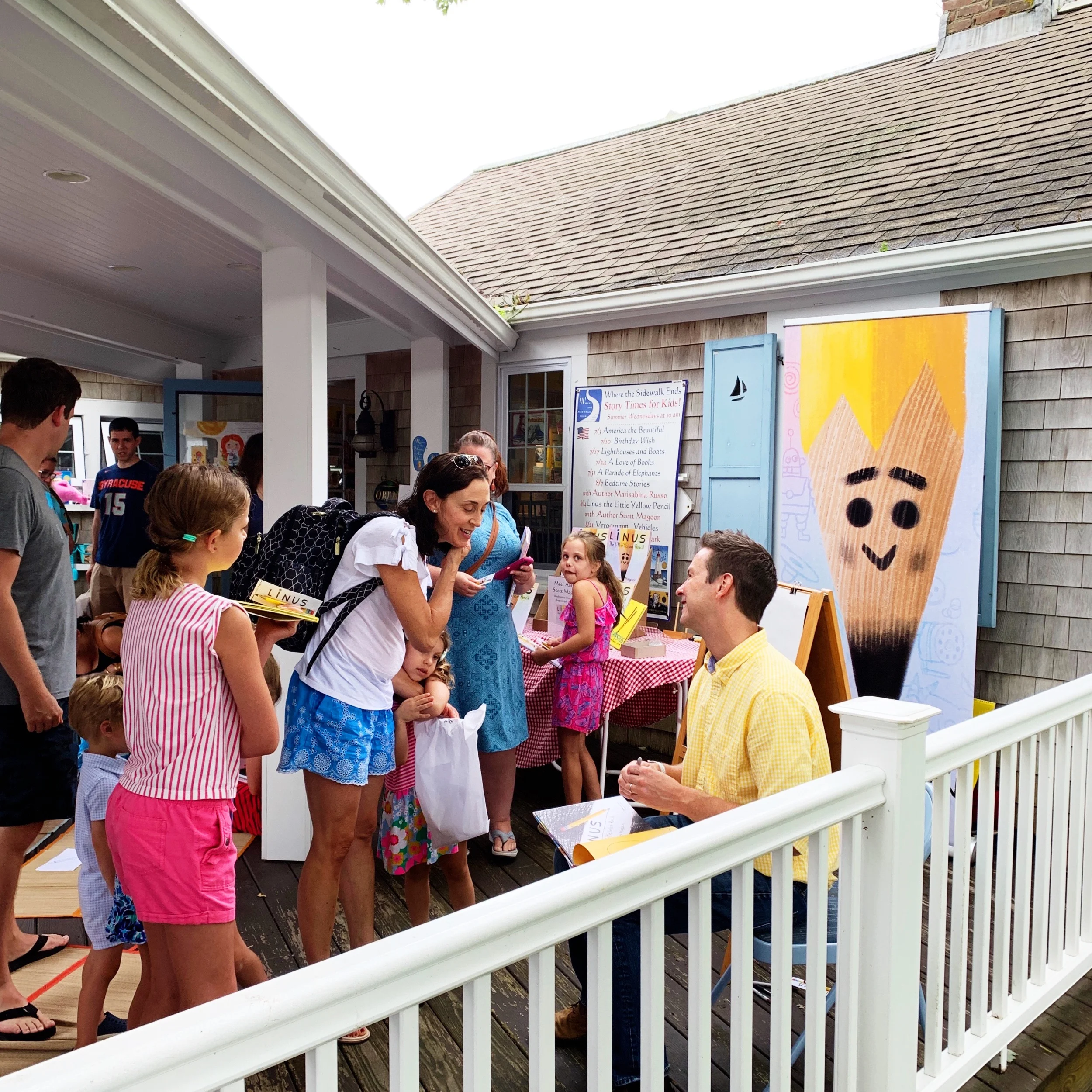 Signing books at the Where the Sidewalk Ends bookstore in Chatham, MA. 