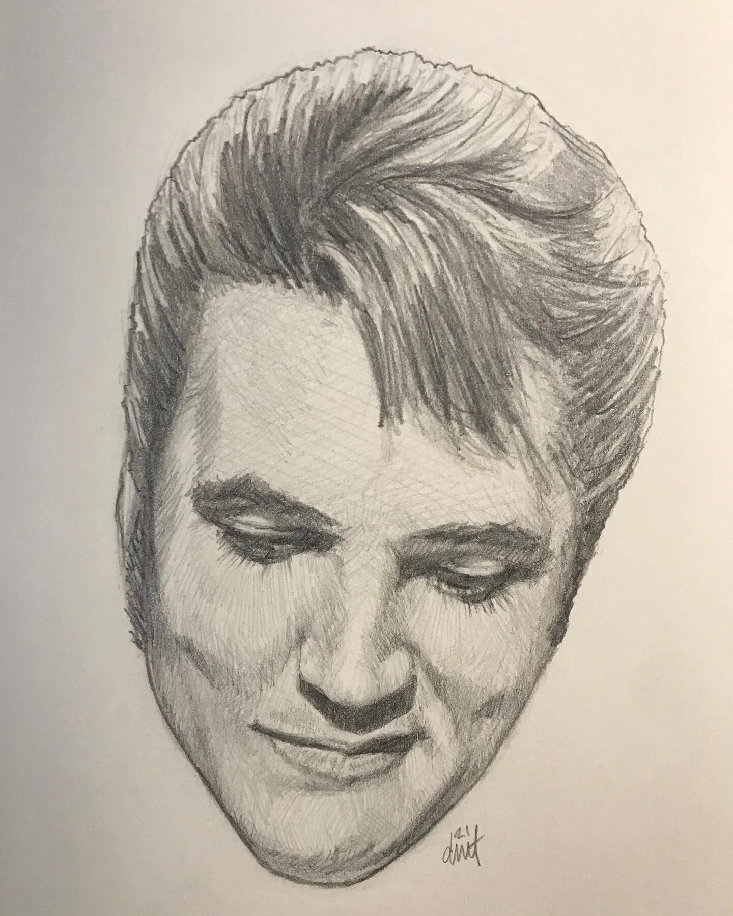 Day16: ELVIS PRESLEY
“I never expected to be anybody important.”
pencil in sketchbook
....
@trekell_art_supplies #trekell30
#nhartist #pencil #graphite #dailyart #sketchbook #moleskine #study #makingfaces #drawingpractice #drawing #makear