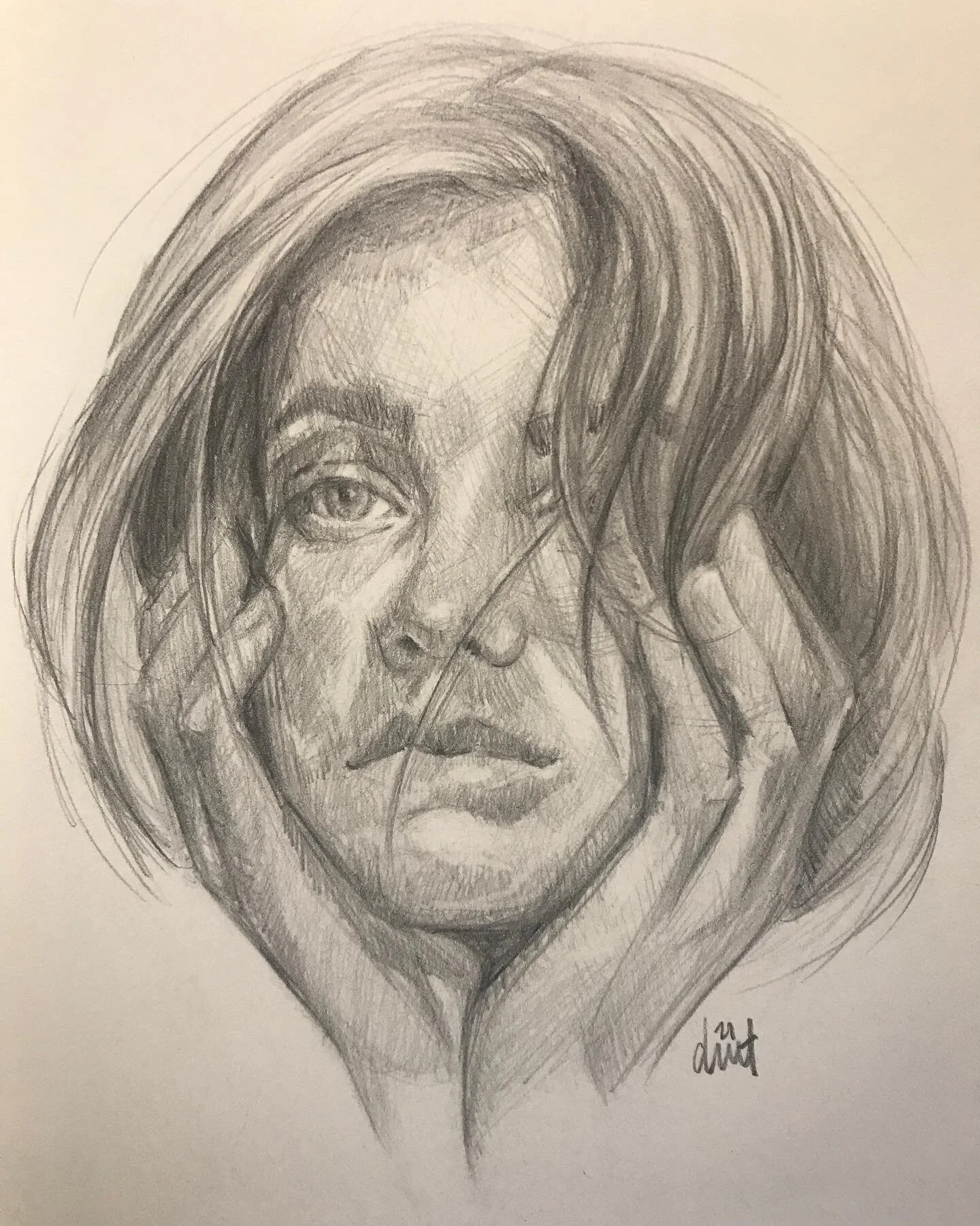 pencil sketch based on Nick Runge’s “Watcher”
....
#trekellxrunge @trekell_art_supplies
#portraitpractice #makingfaces #sketch #pencil