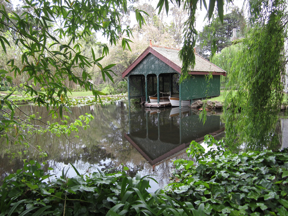 Above, by the Pool Below, the Boathouse
