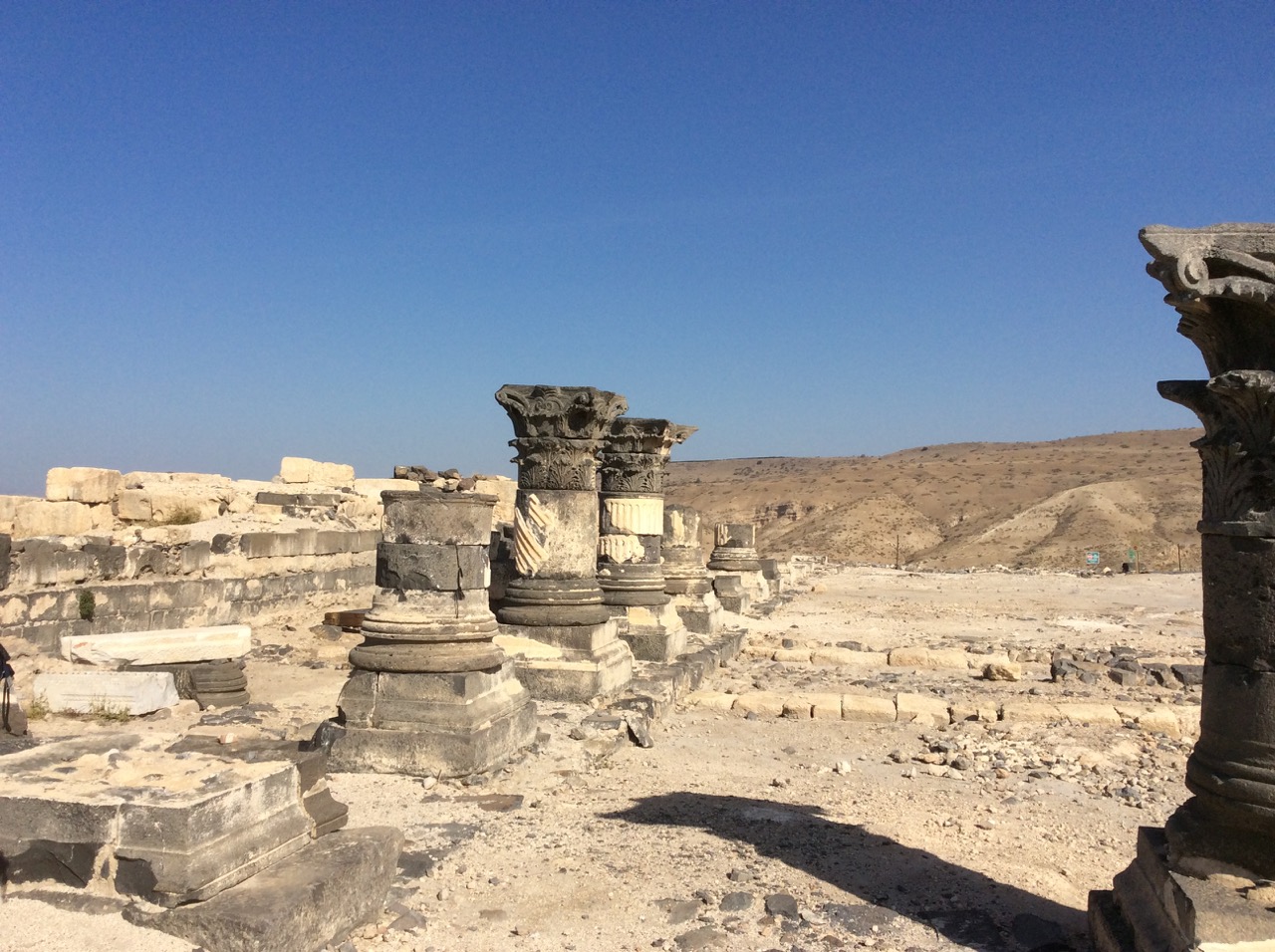 Among the ruins of Susita in the Golan Heights, Israel.