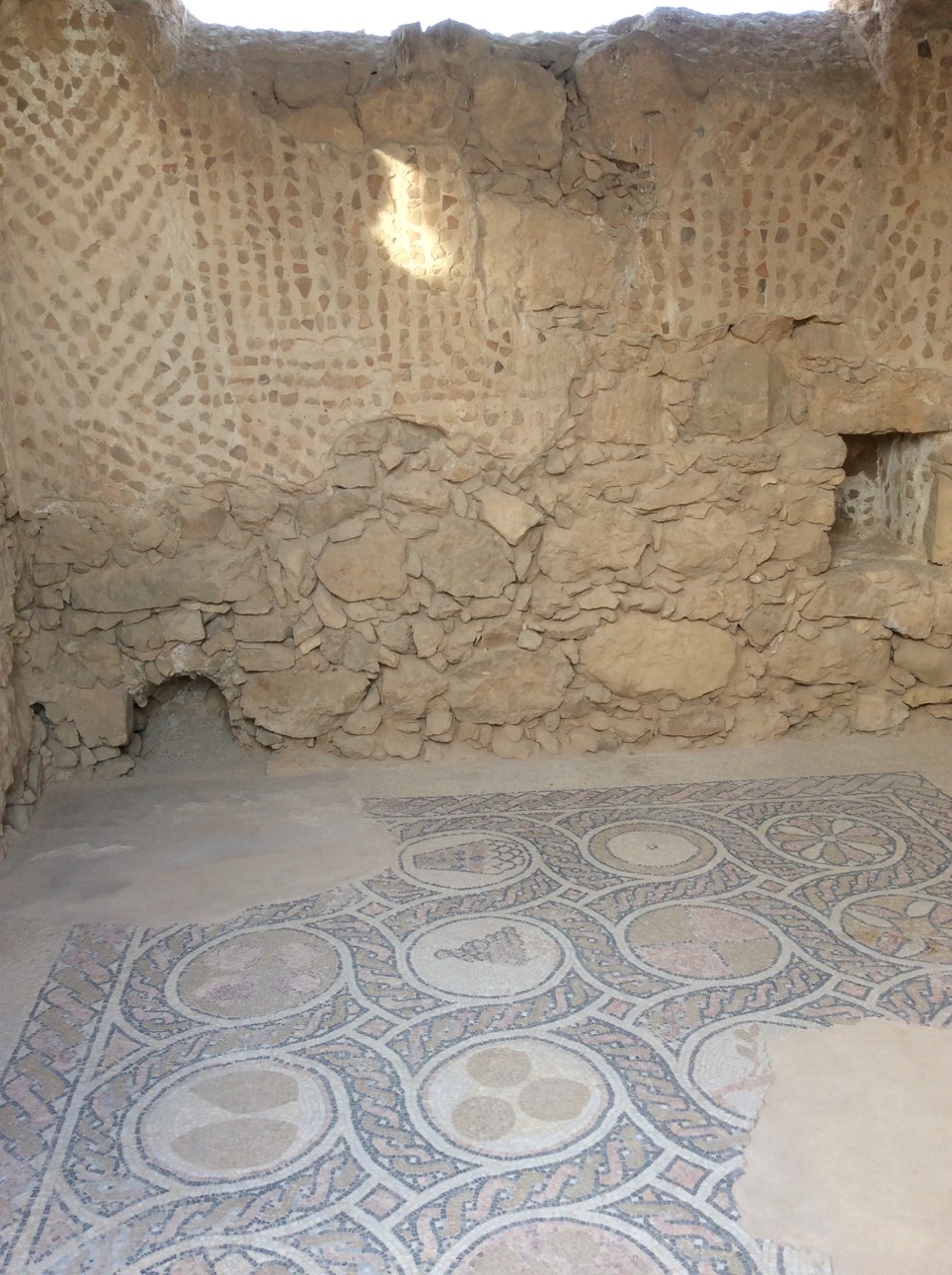Mosaics, palace interior, Masada.