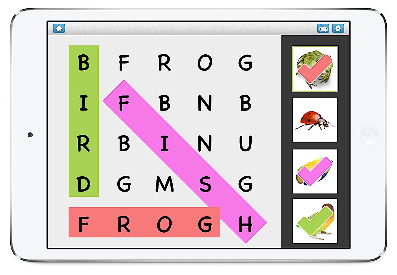 Flashcards Word Search Game