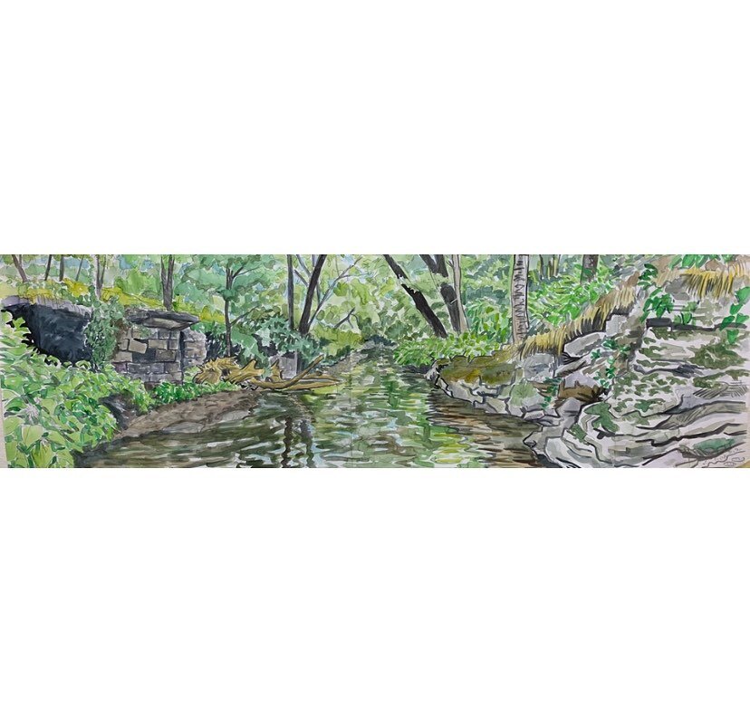 #WatercolorWednesday by #JosephOpshinskyFineArt - Leggetts Creek in the Marvine Section

&bull;
&bull;
&bull;
&bull;
&bull; 
#JosephOpshinsky #inliquidartist #pennsylvania #uartsalumni #inliquid #SneakPreview #landscape #nature #scranton #marvinedutc