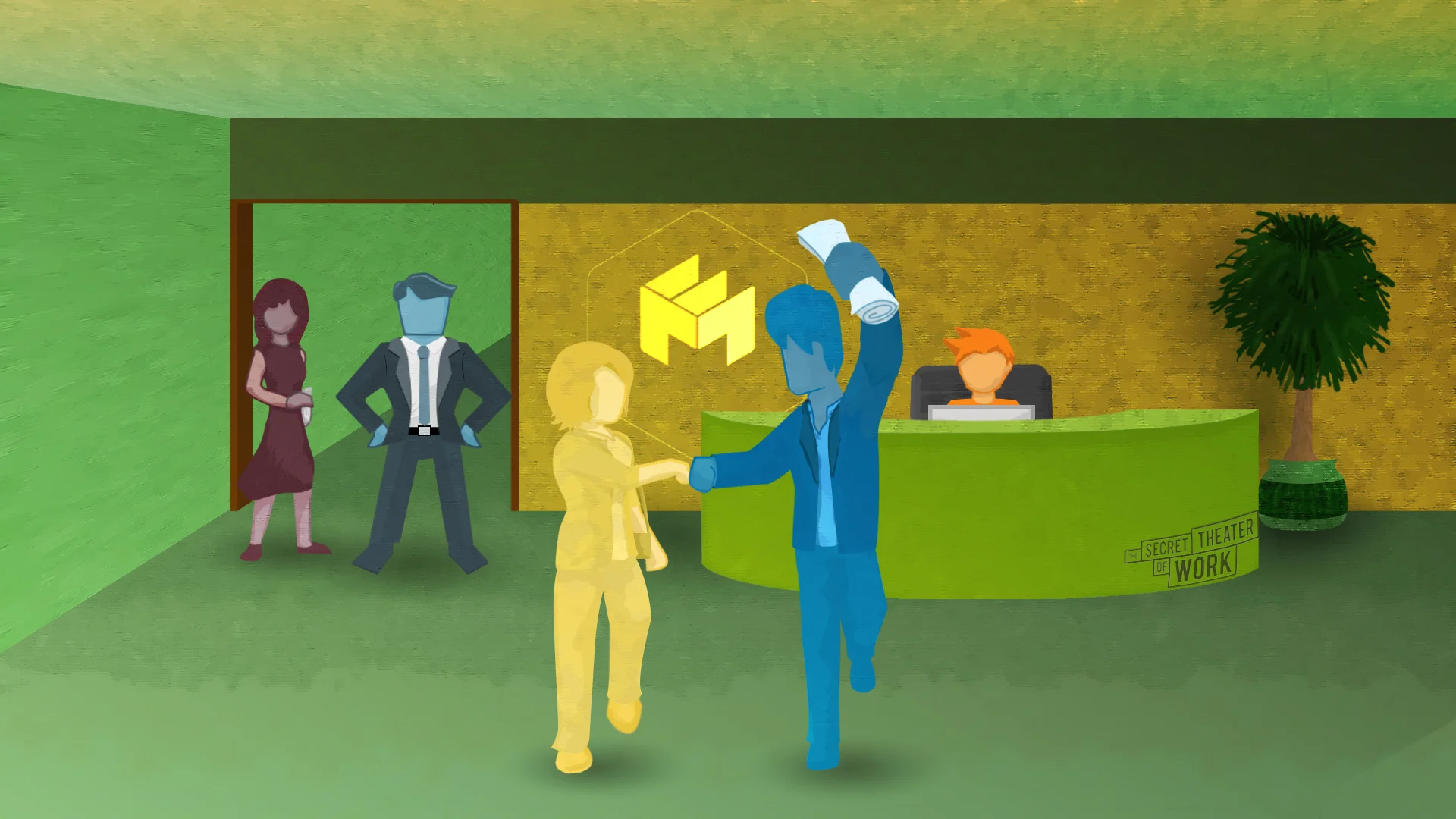Comic-style banner