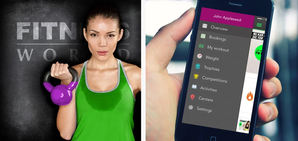 En af landets mest brugte apps, nemlig app'en for Fitness World, er udviklet hos Shape med Nicolas ved det kreative ror. 