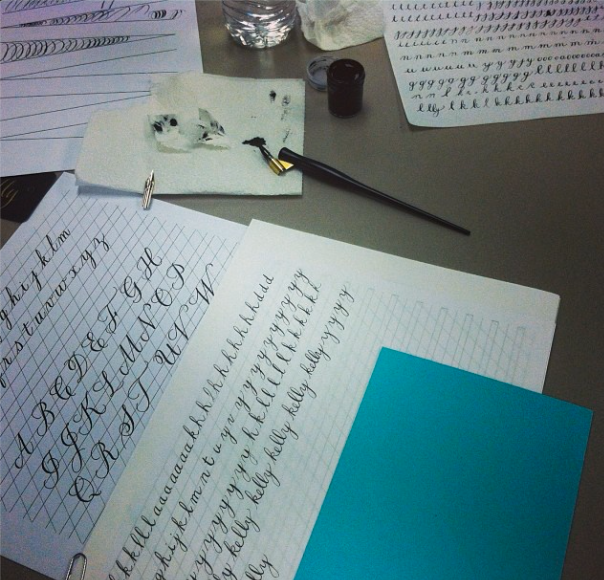 From EsqueScript' s January calligraphy class!