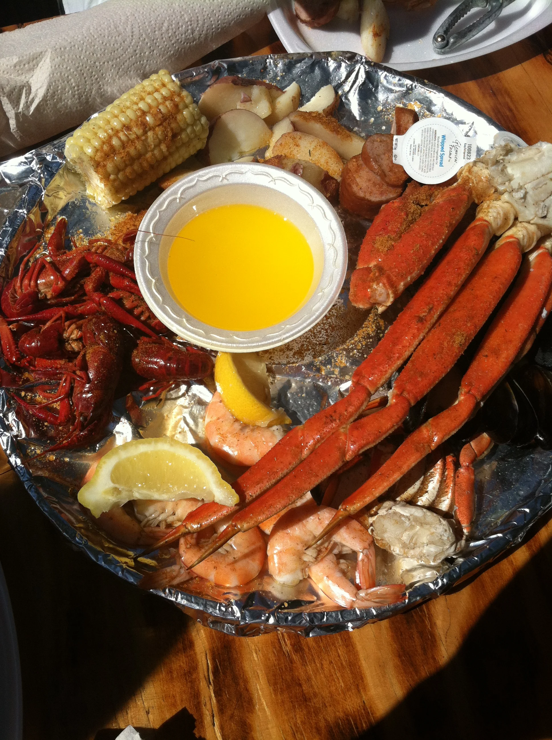 Seafood at The Crab Shack in Tybee Island, GA